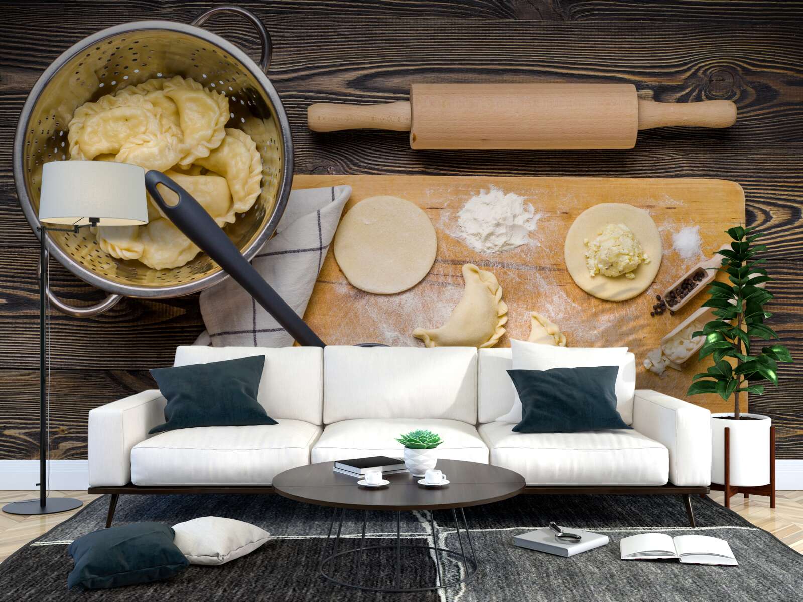 Papier peint le processus minutieux de préparation des boulettes