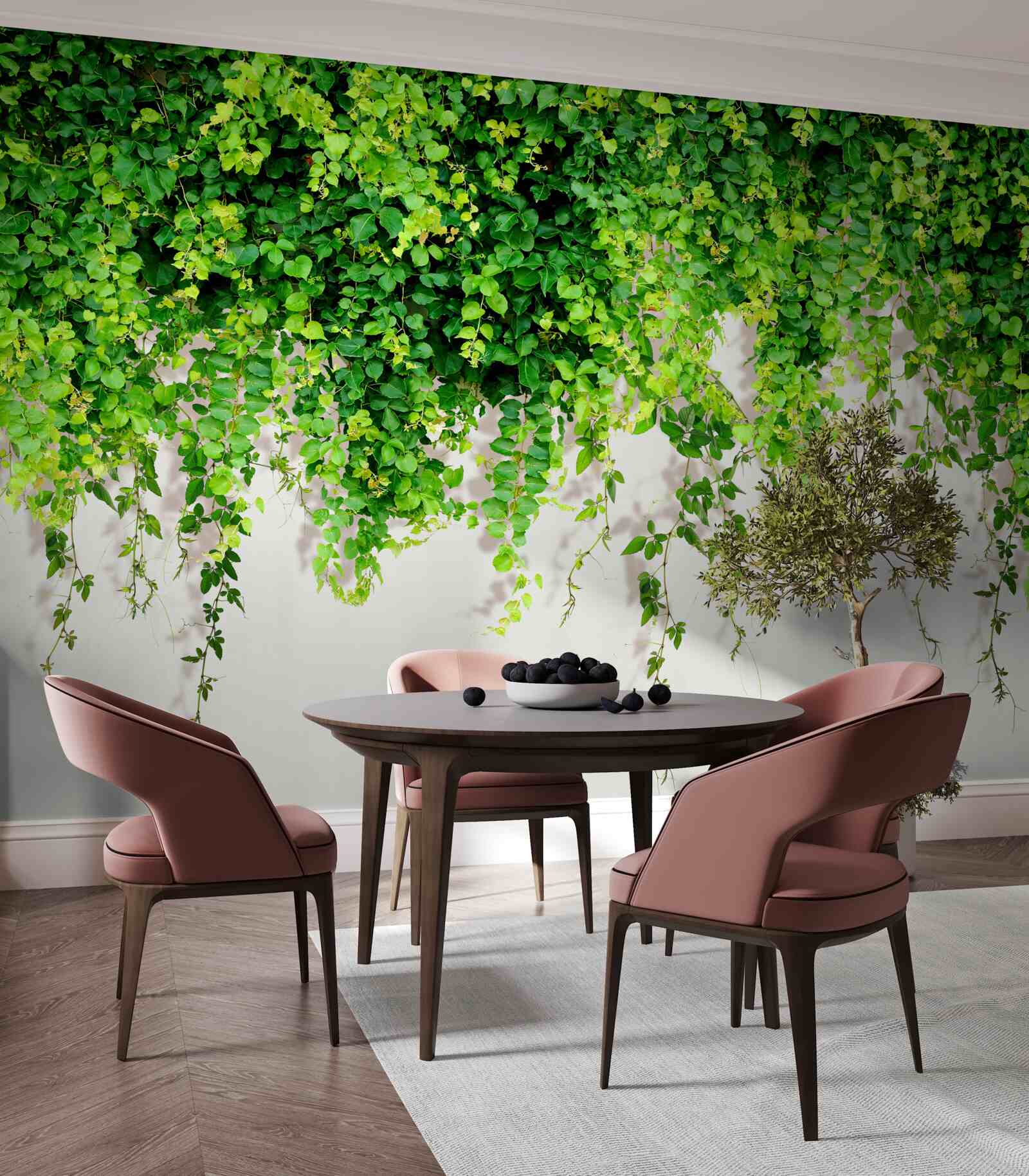 Papier peint les plantes suspendues sont vert clair