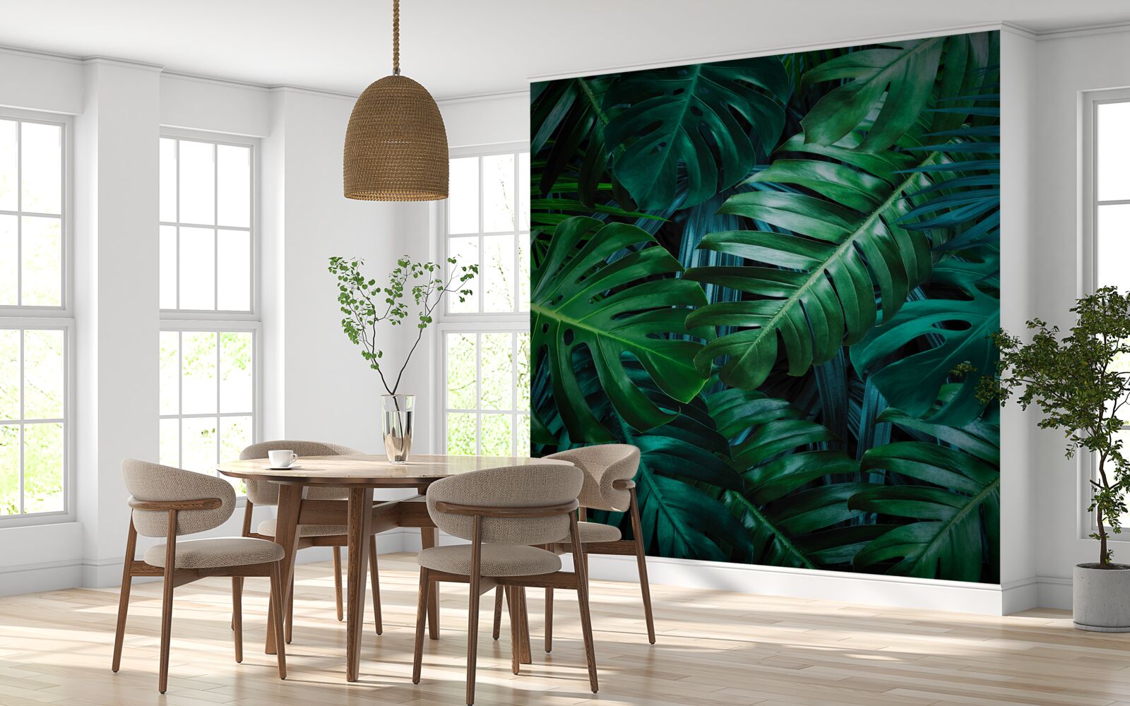 Papier peint l'intensité des nuances de vert de la forêt tropicale