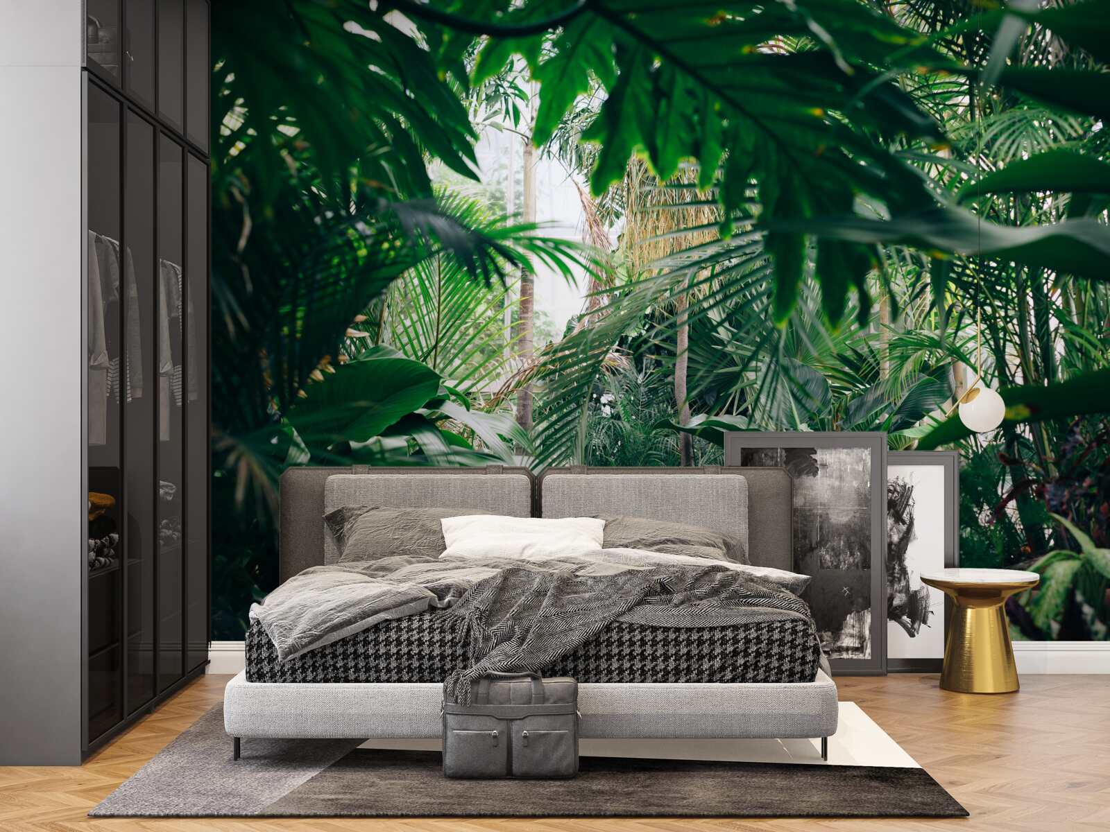 Papier peint la jungle verte est éclairée par la lumière