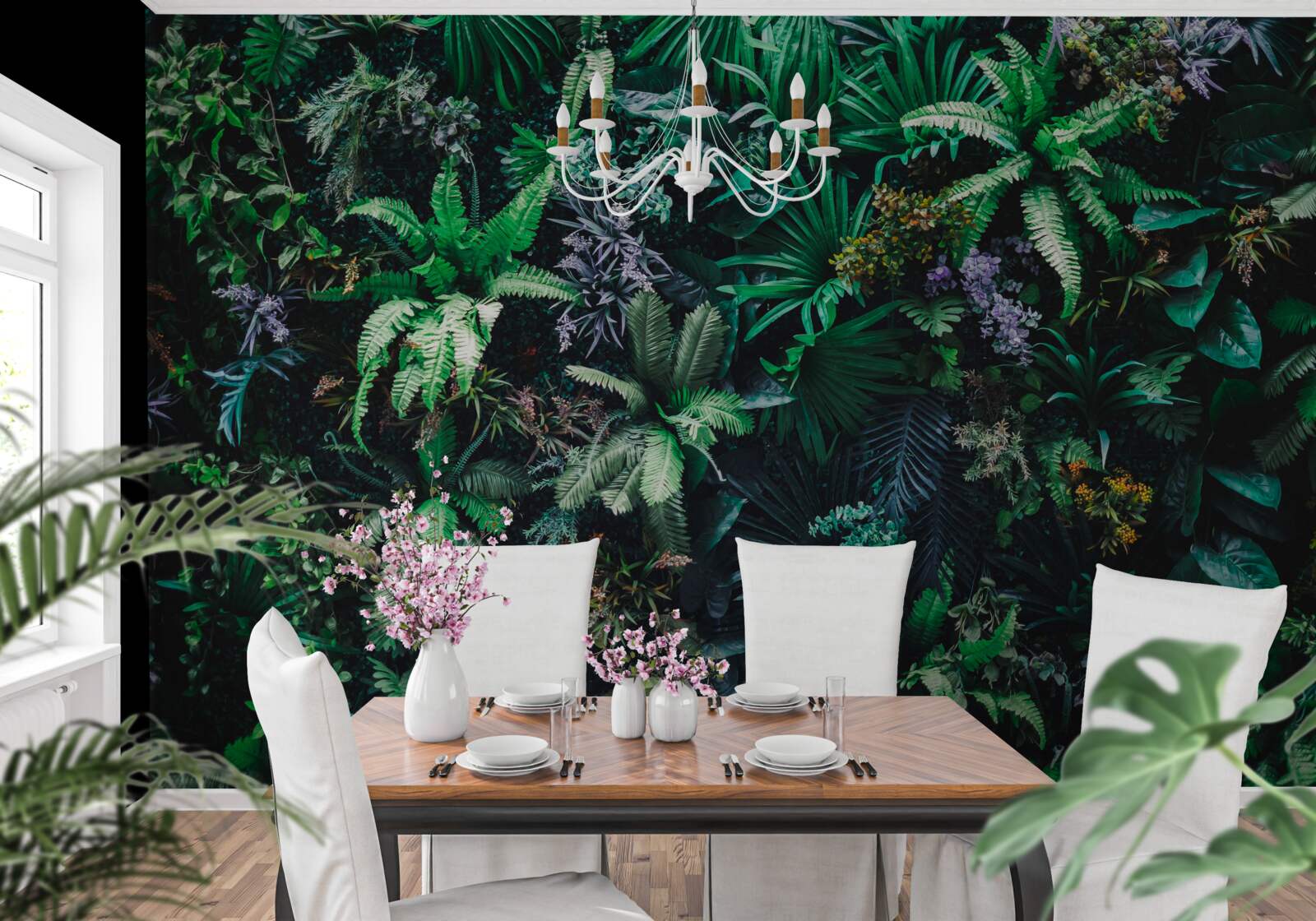 Papier peint la flore et la faune des forêts tropicales