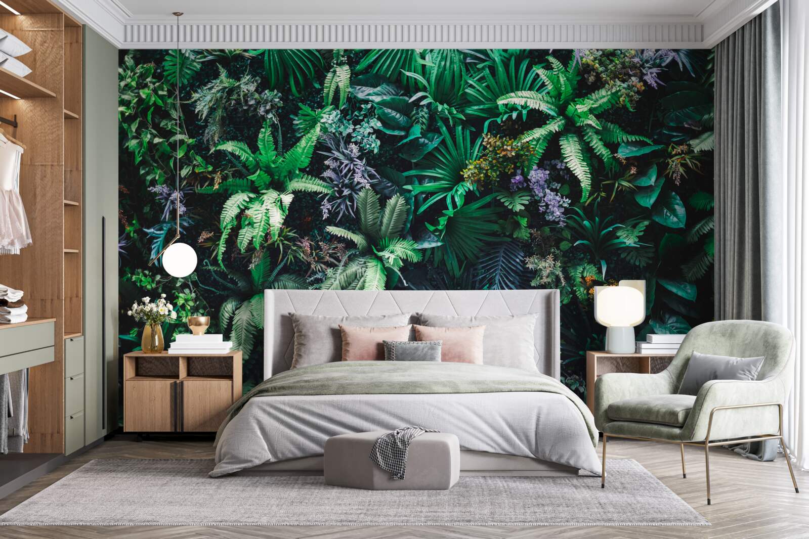 Papier peint la flore et la faune des forêts tropicales