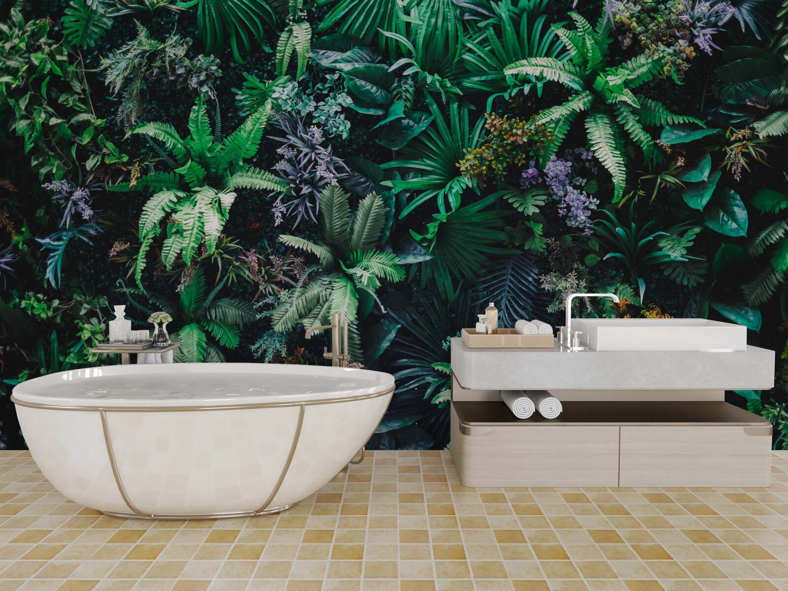 Papier peint la flore et la faune des forêts tropicales