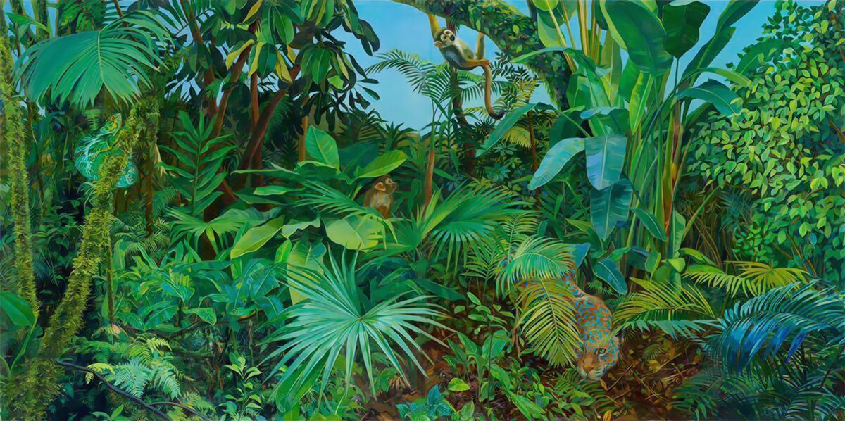 Papier peint des fourrés impénétrables de forêts tropicales verdoyantes