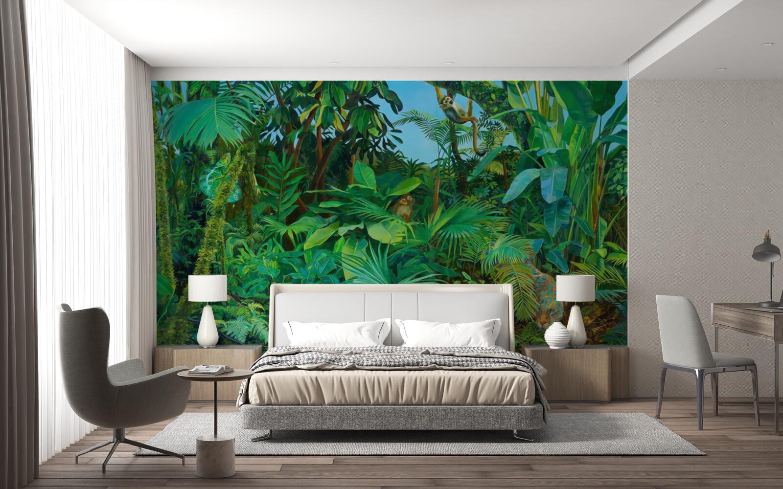 Papier peint des fourrés impénétrables de forêts tropicales verdoyantes