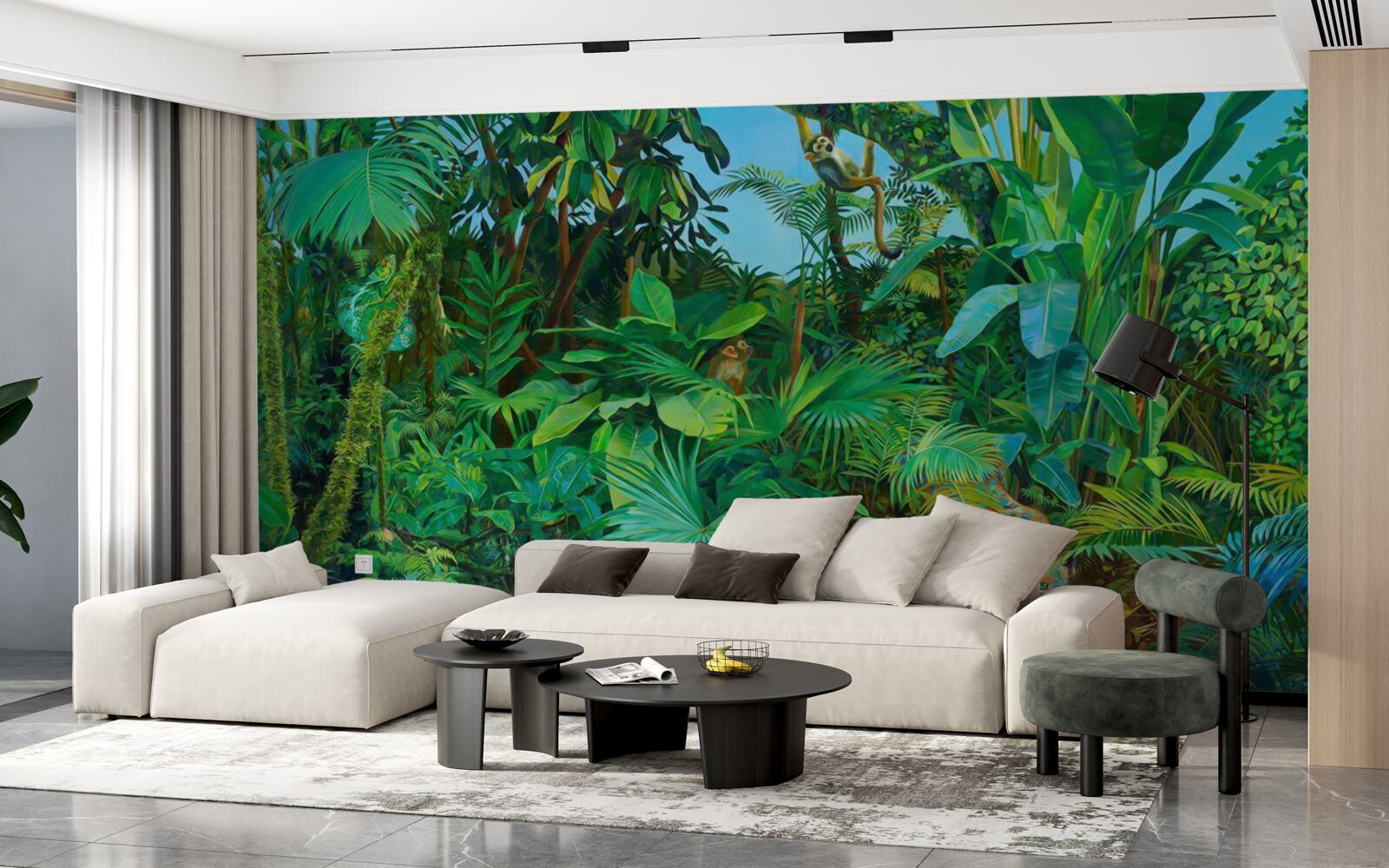 Papier peint des fourrés impénétrables de forêts tropicales verdoyantes