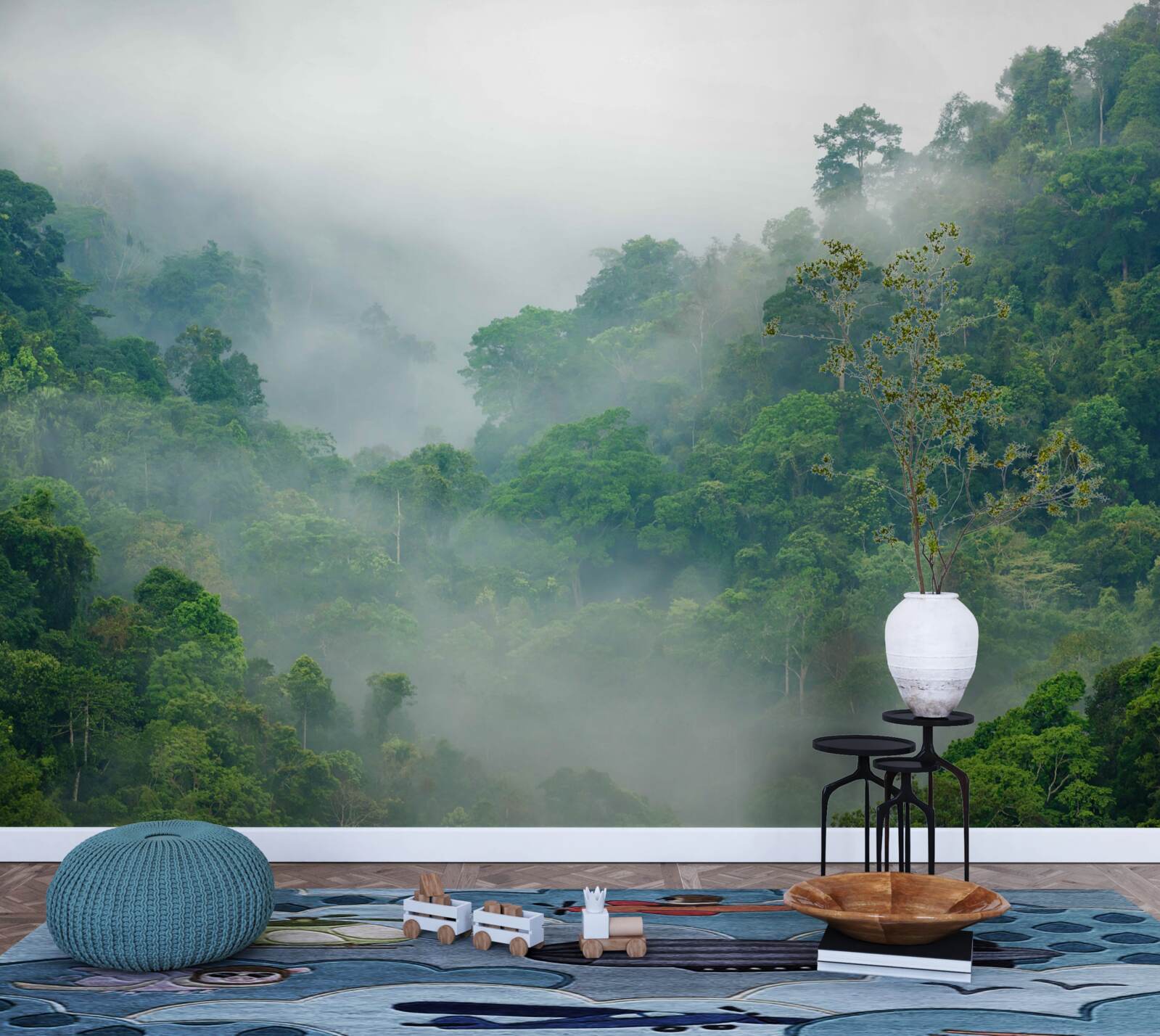 Papier peint brouillard dans les montagnes tropicales