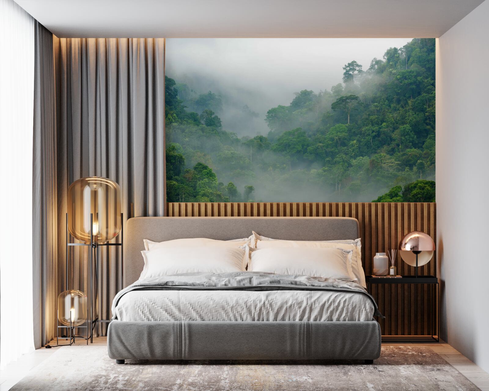 Papier peint brouillard dans les montagnes tropicales