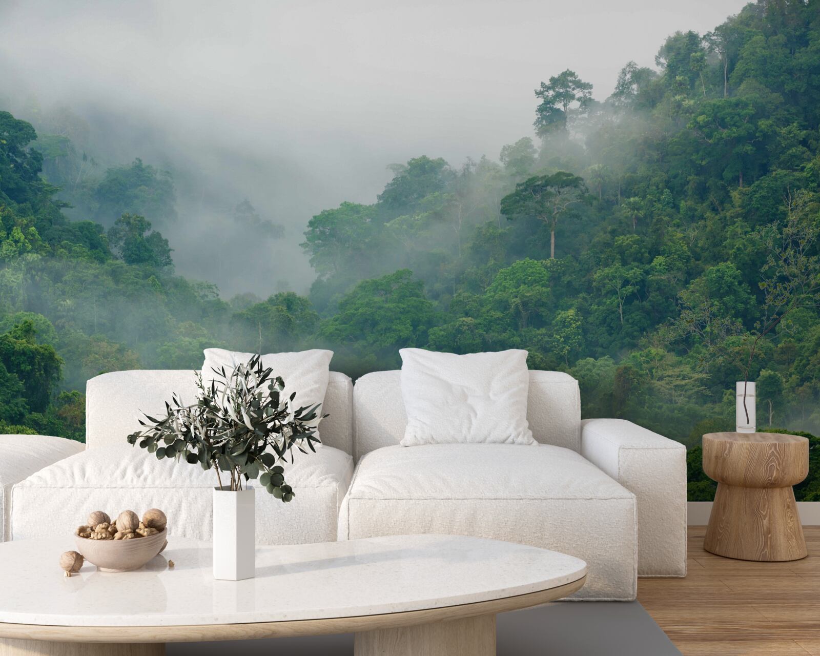 Papier peint brouillard dans les montagnes tropicales