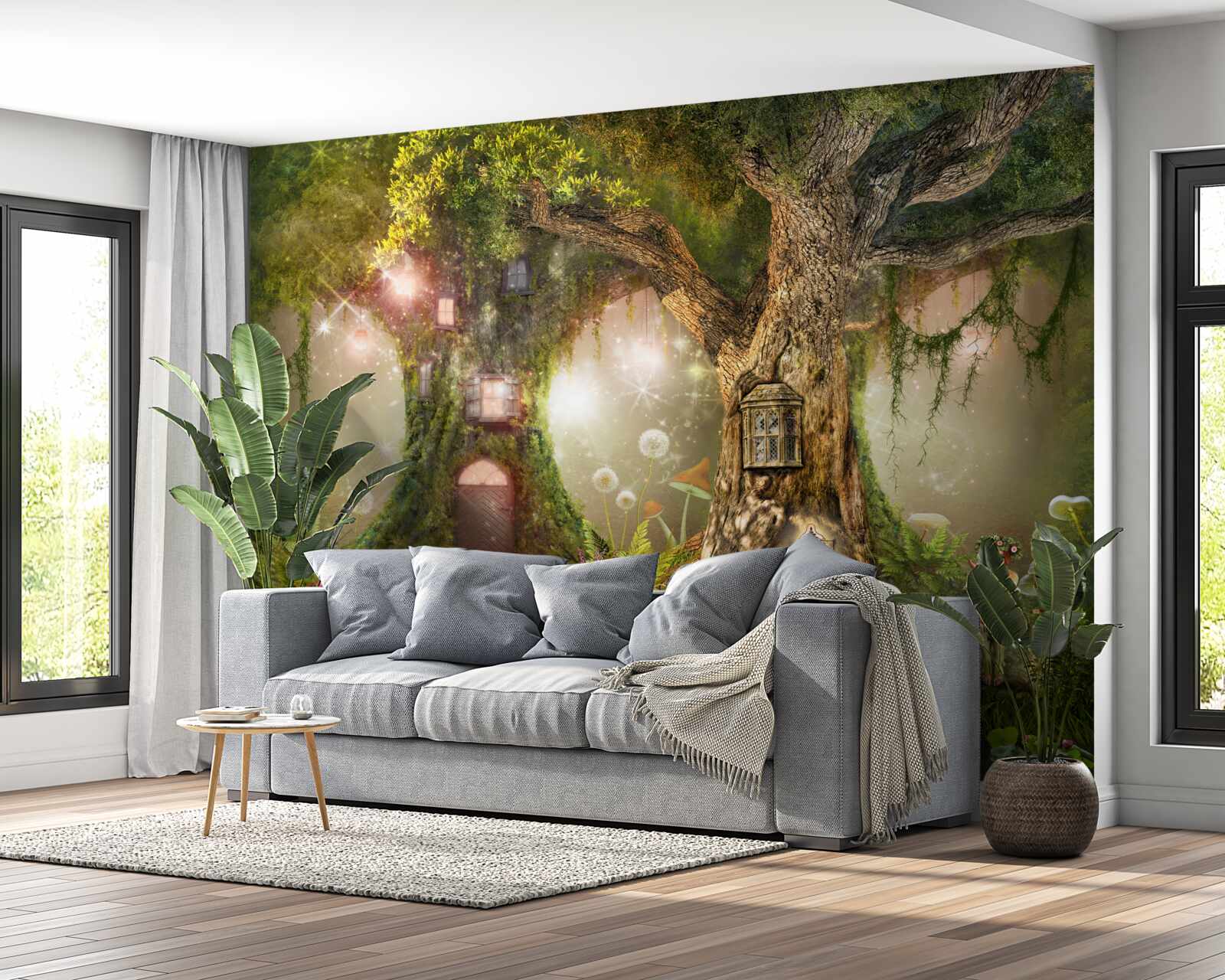 Papier peint les habitants mythiques de la brousse verte