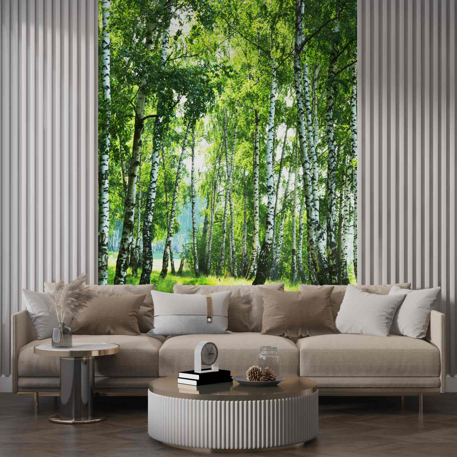 Papier peint voyage d'été sur le bouleau tropical