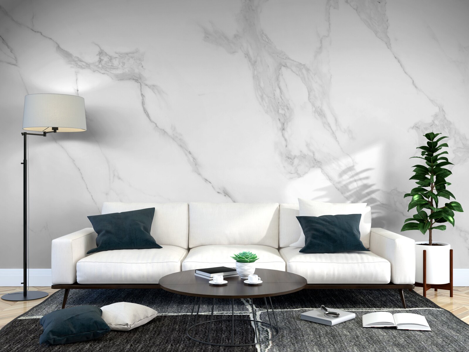 Papier peint fond blanc avec de la fumée grise flottant dans l'air