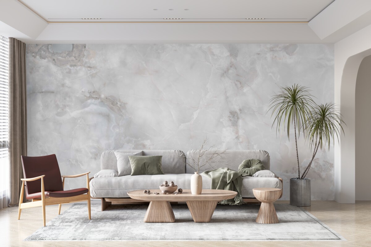 Papier peint nuages denses pénétrés par la lumière du soleil