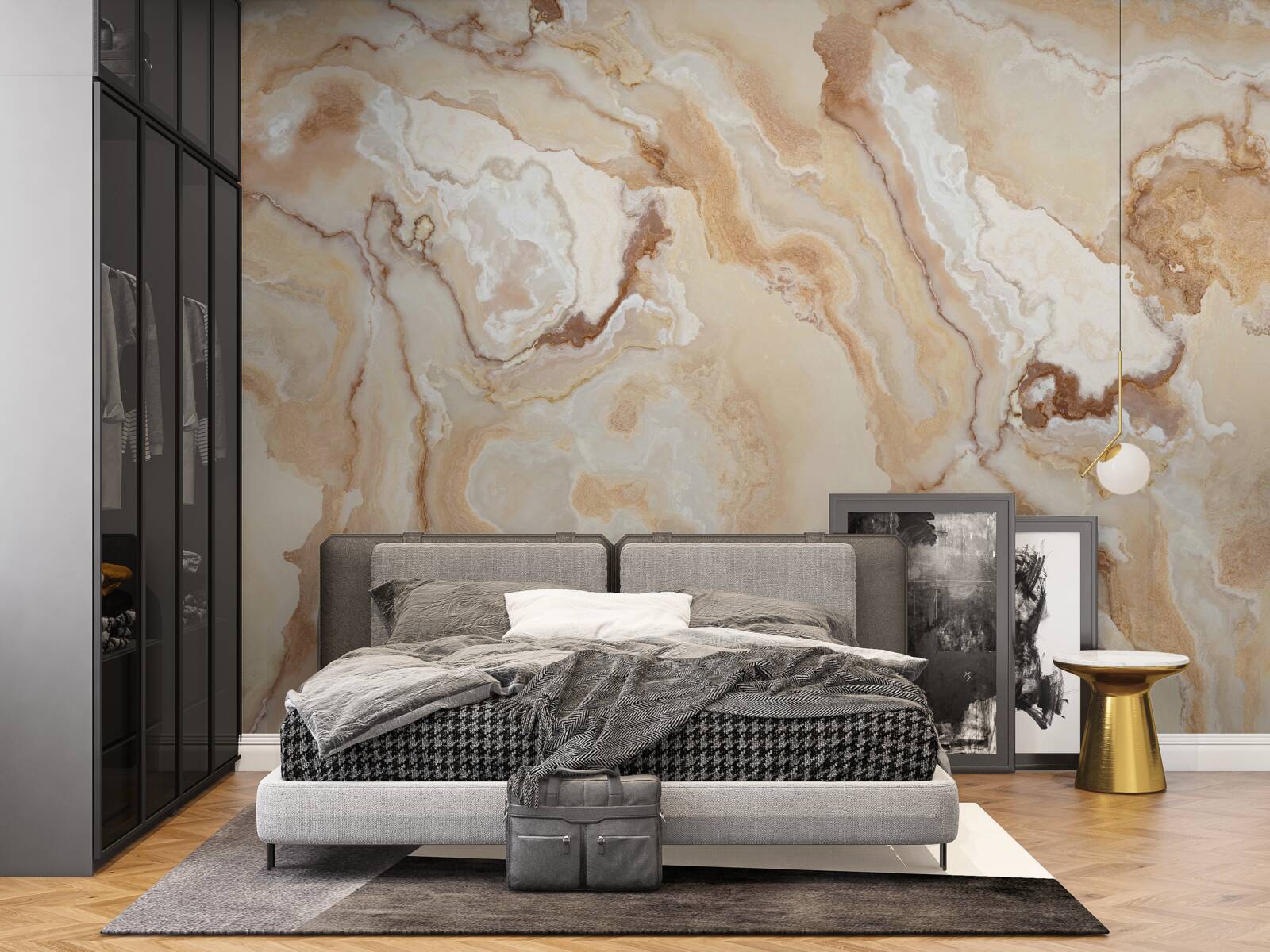 Papier peint onyx noyé dans une tache sombre