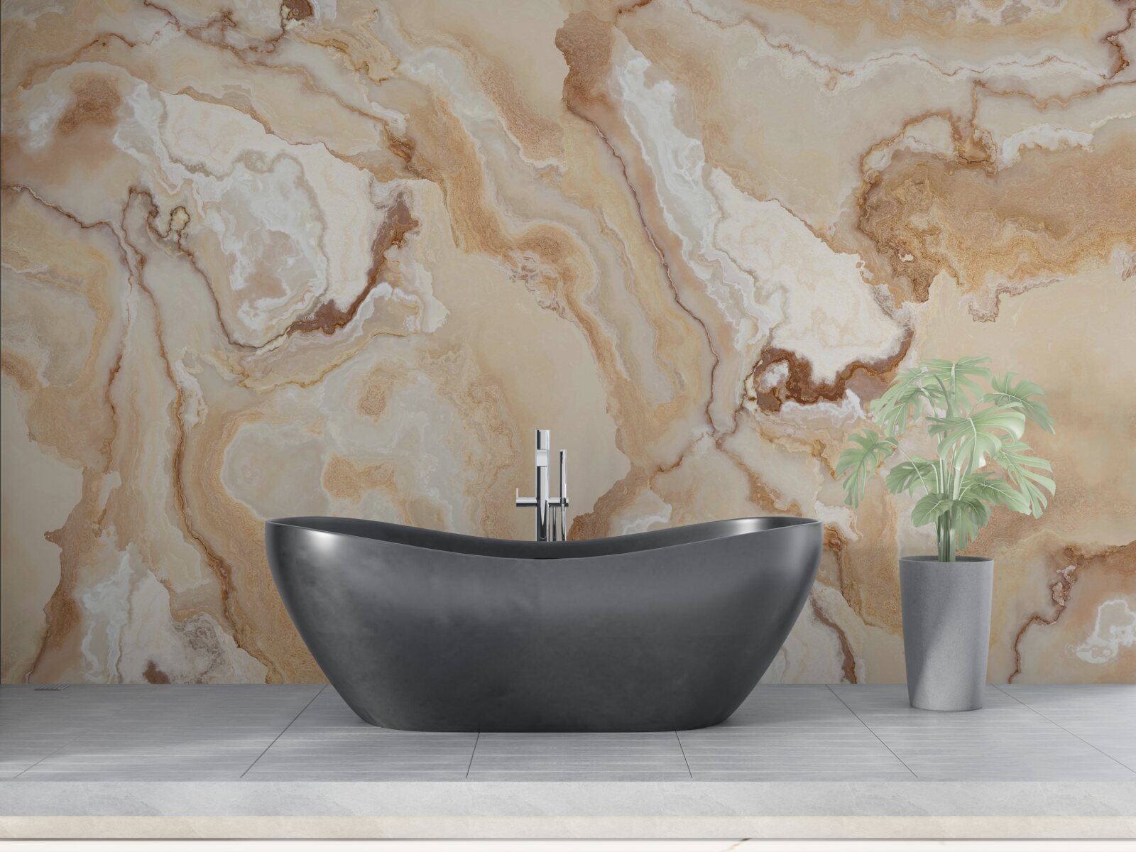 Papier peint onyx noyé dans une tache sombre