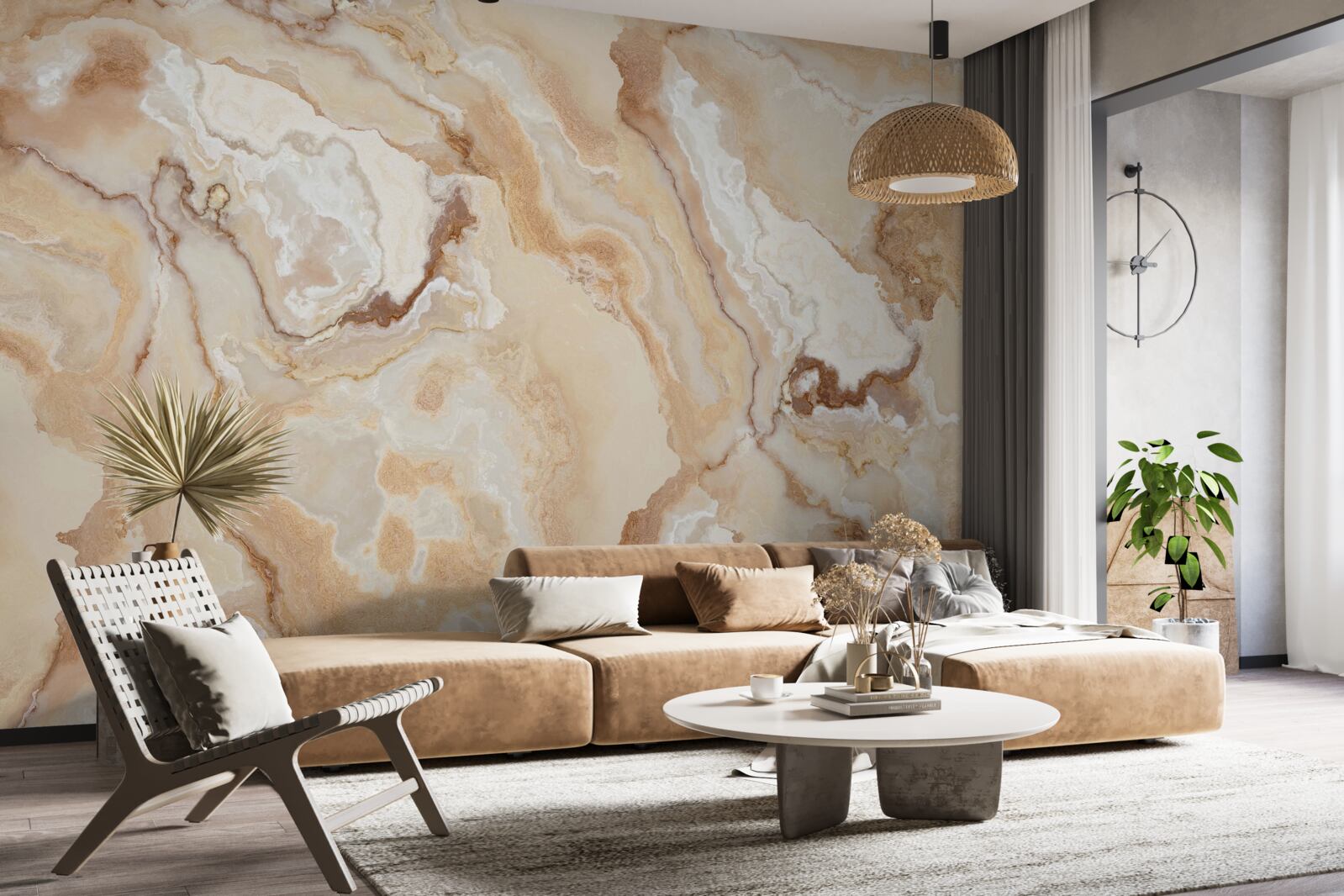 Papier peint onyx noyé dans une tache sombre