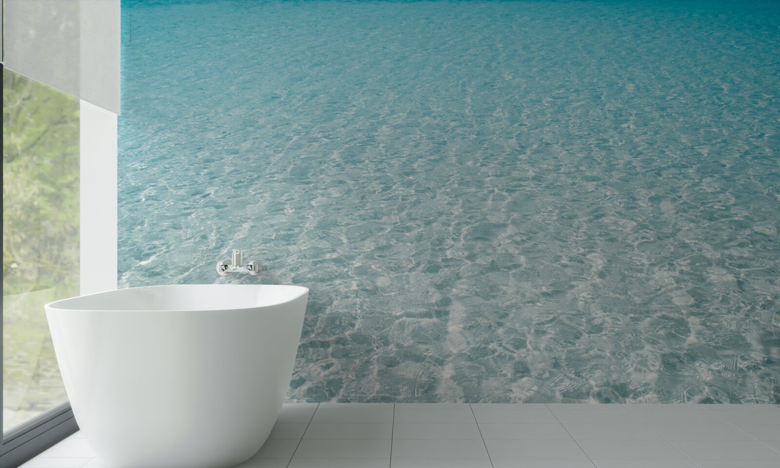 Papier peint plage de sable blanc immaculé