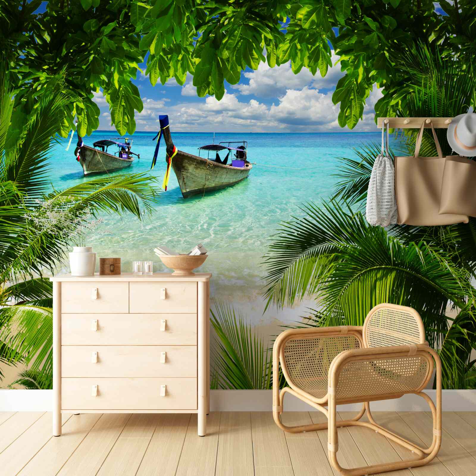 Papier peint navires près de la côte