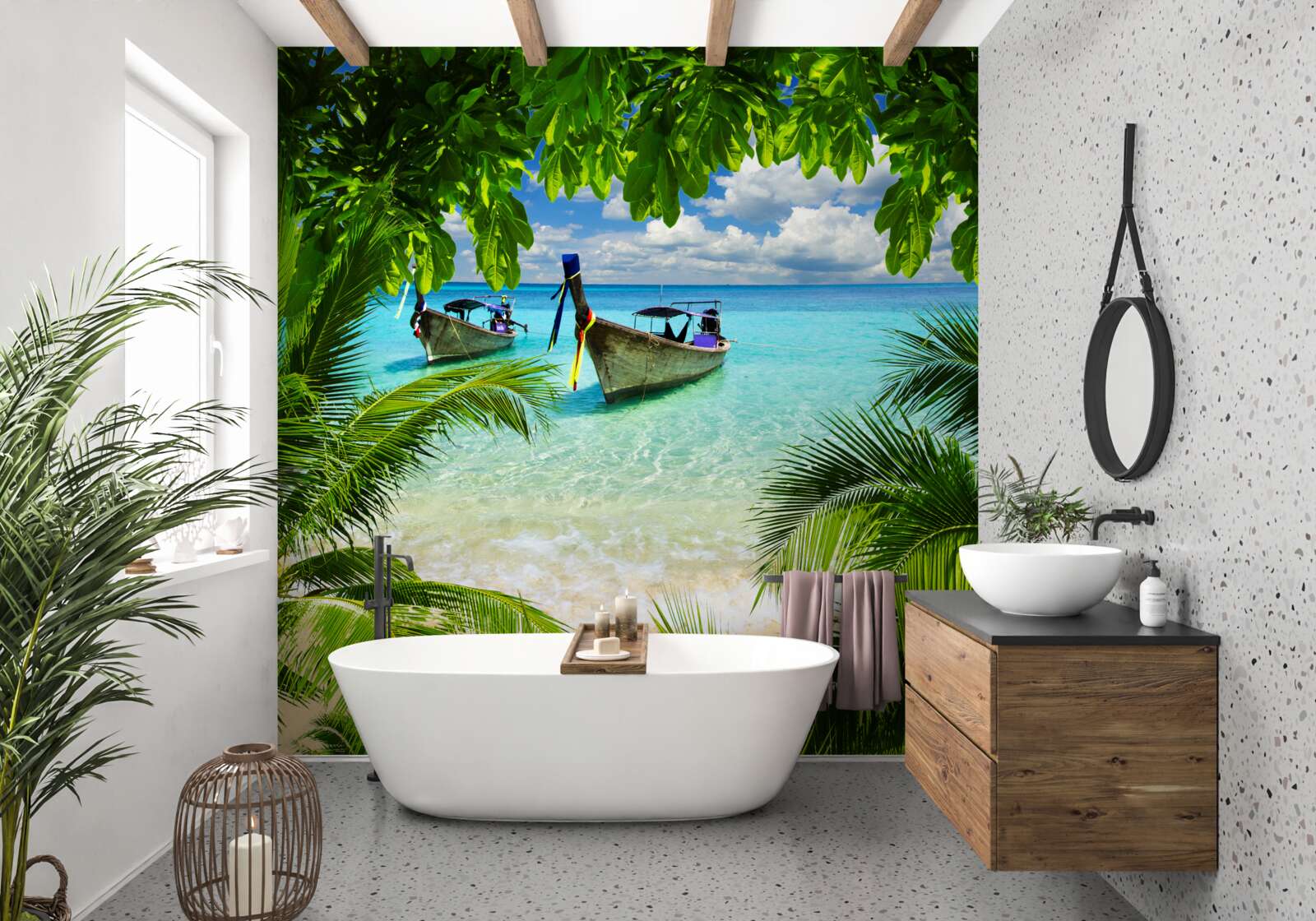 Papier peint navires près de la côte