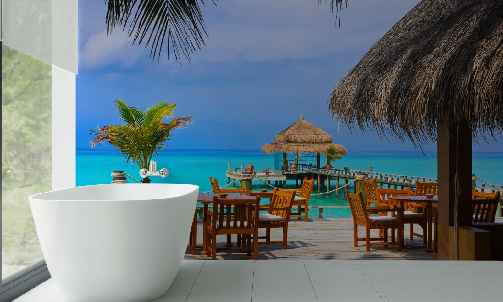 Papier peint restaurant d'eau