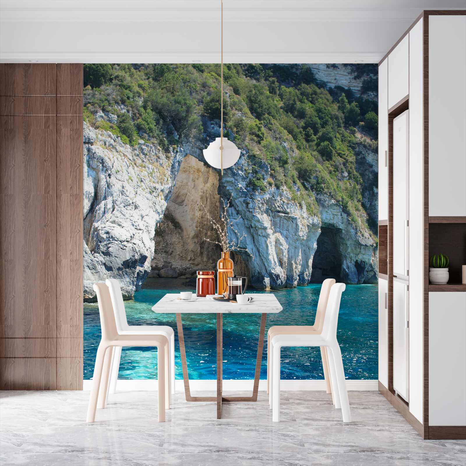 Papier peint grottes marines