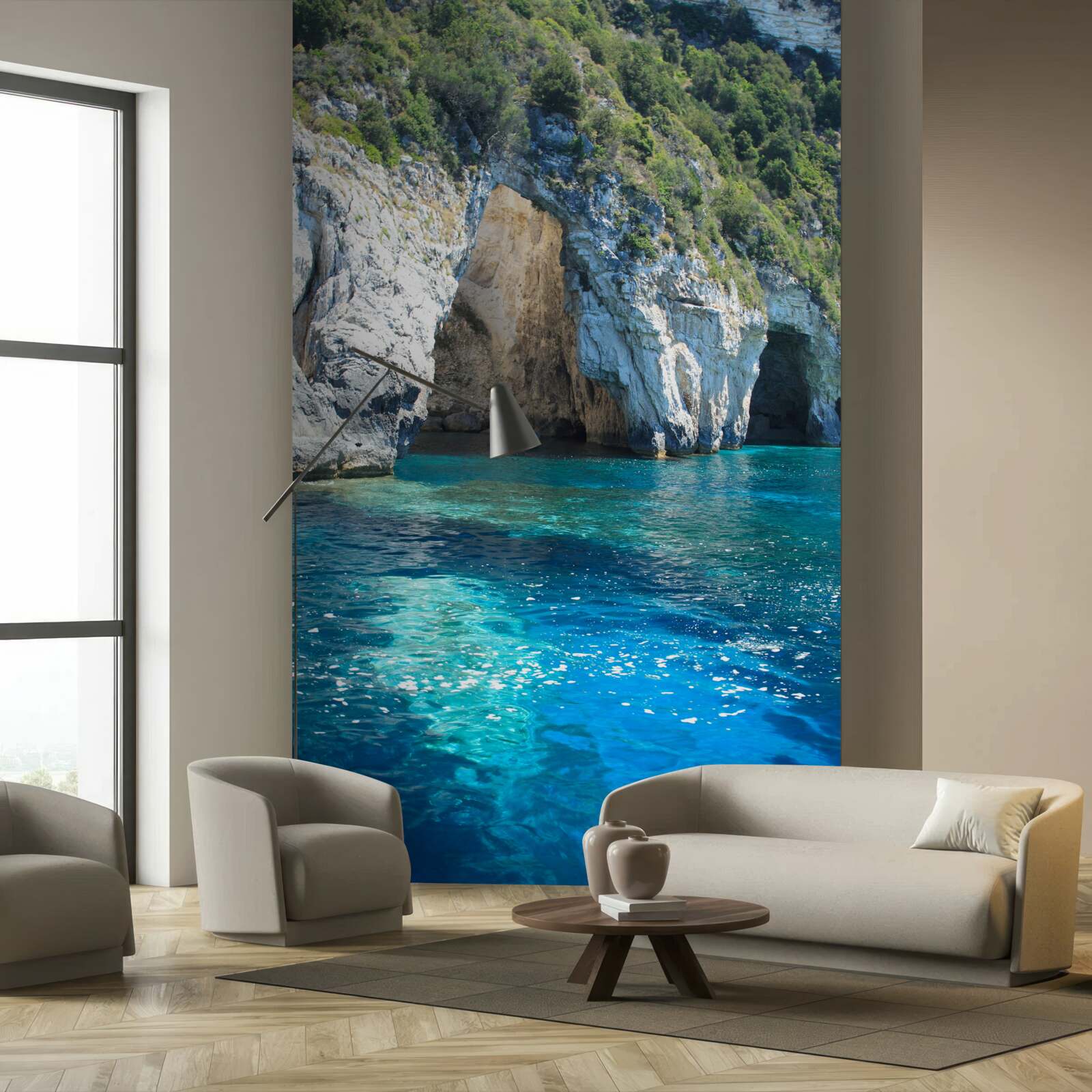 Papier peint grottes marines