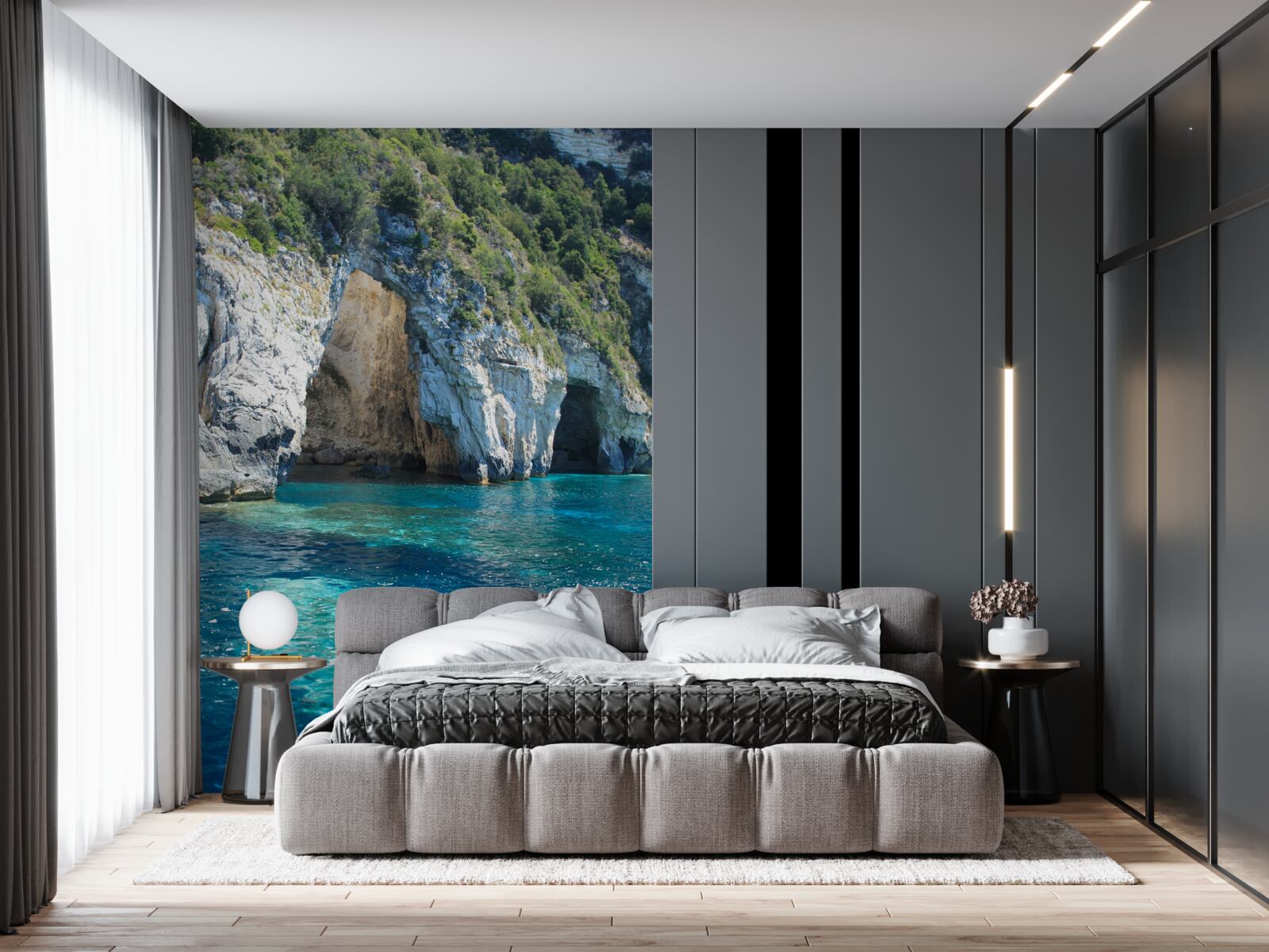 Papier peint grottes marines