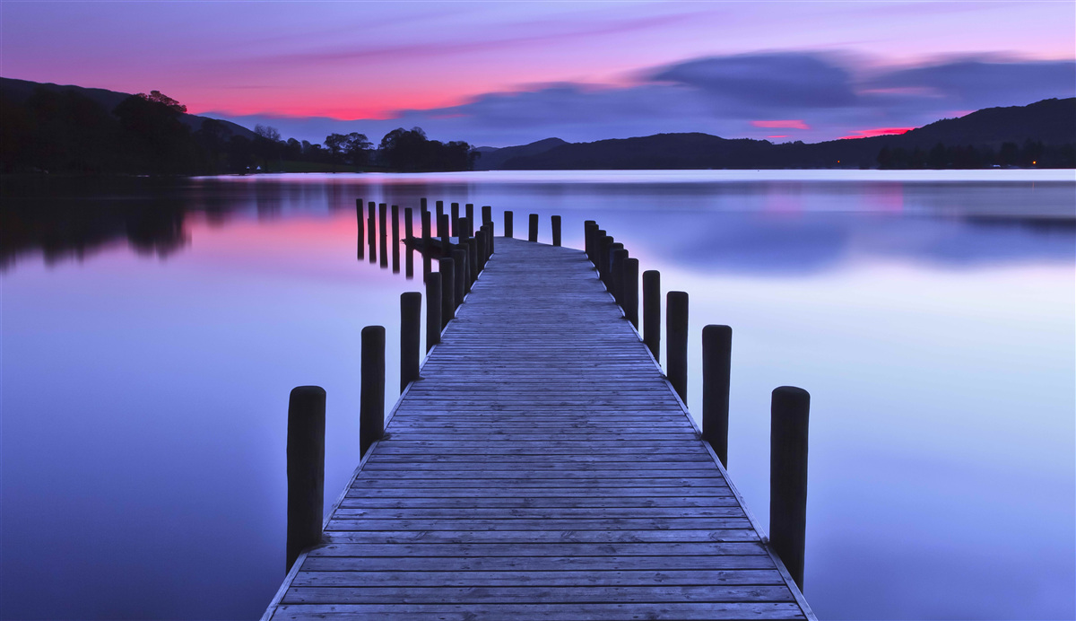 Papier peint Chemin vers la pêcherie de l'étang