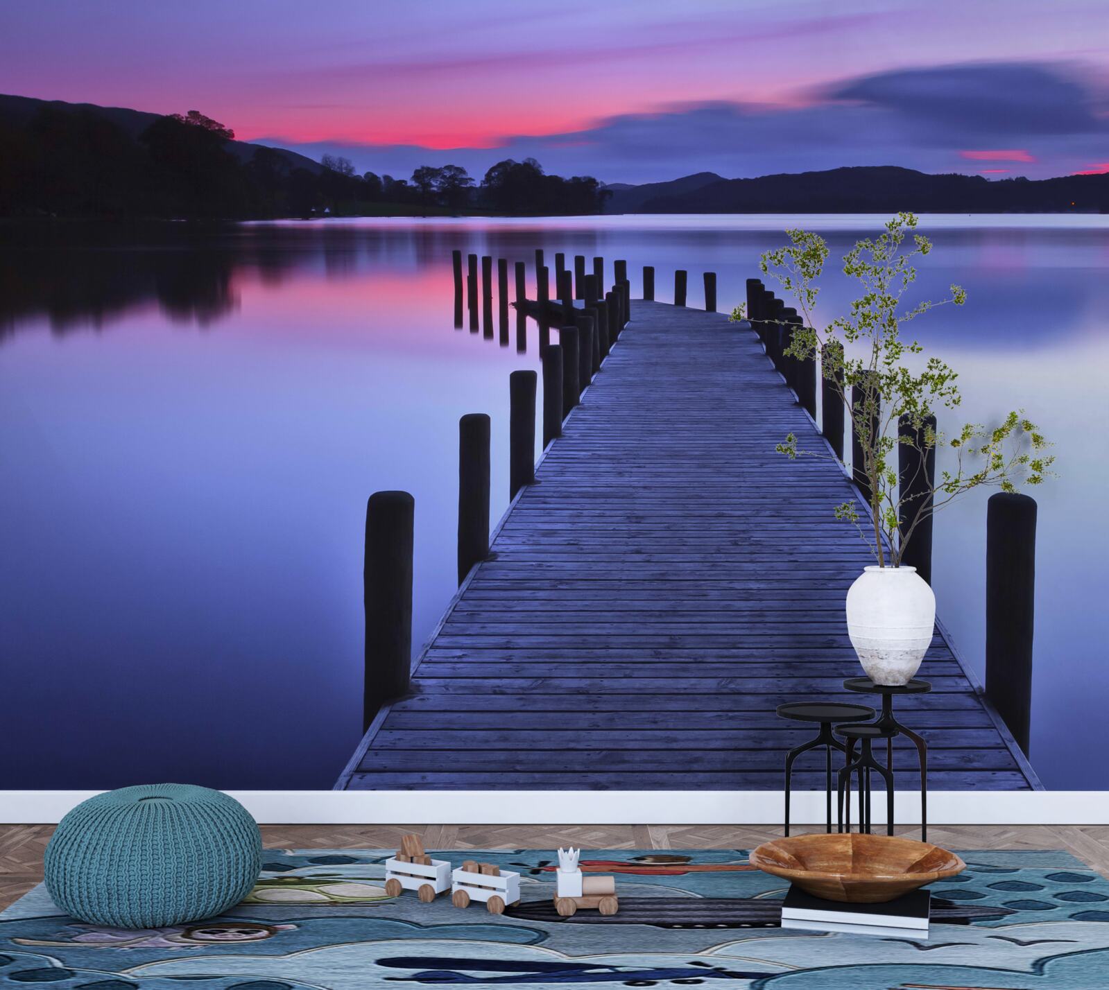 Papier peint Chemin vers la pêcherie de l'étang