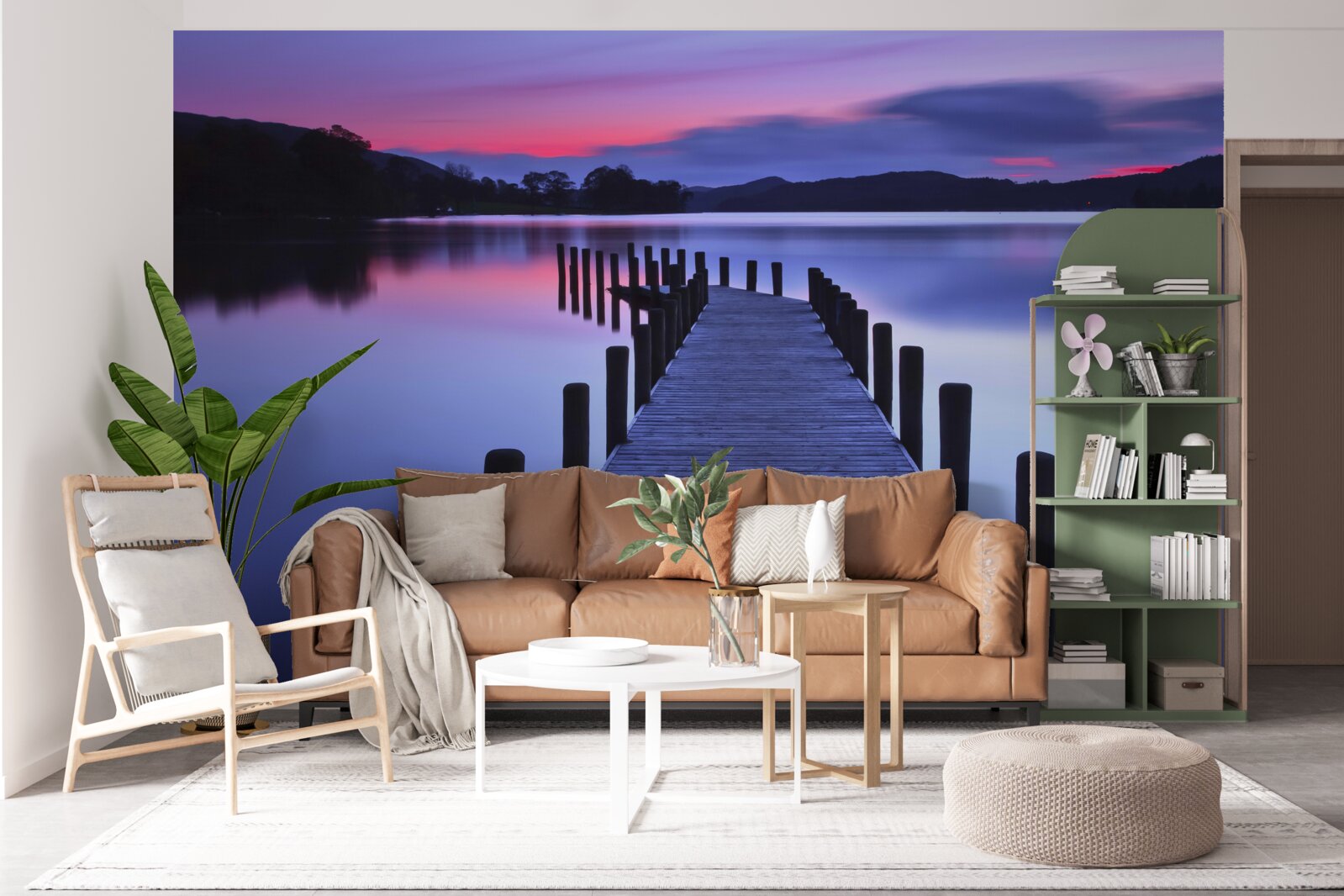 Papier peint Chemin vers la pêcherie de l'étang