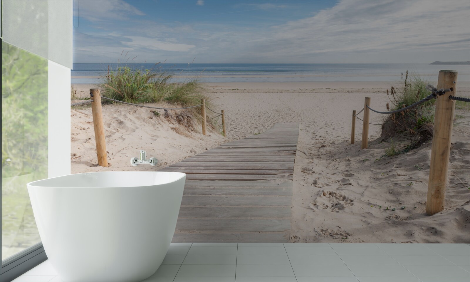 Papier peint Chemin de sable menant à l'océan