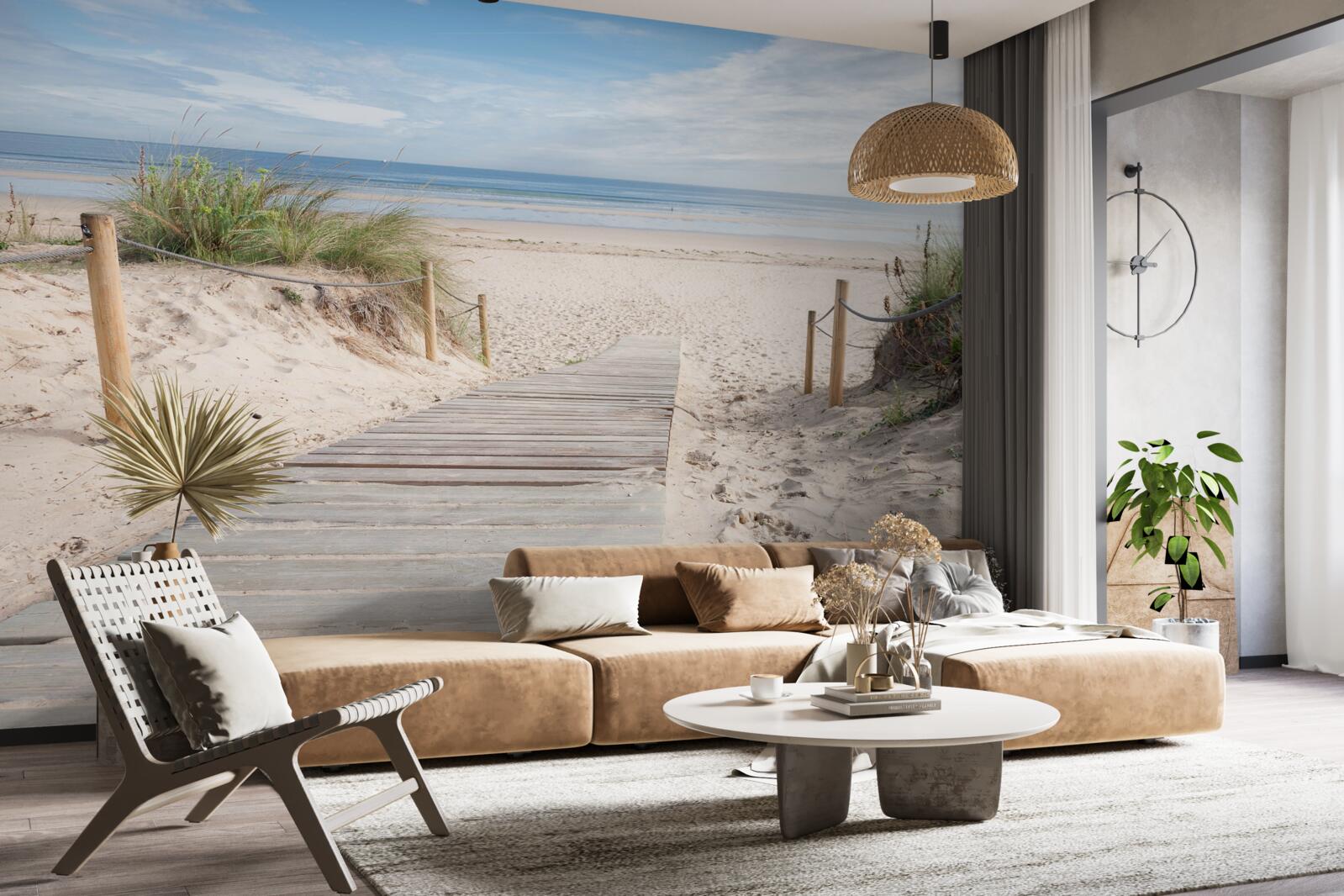 Papier peint Chemin de sable menant à l'océan