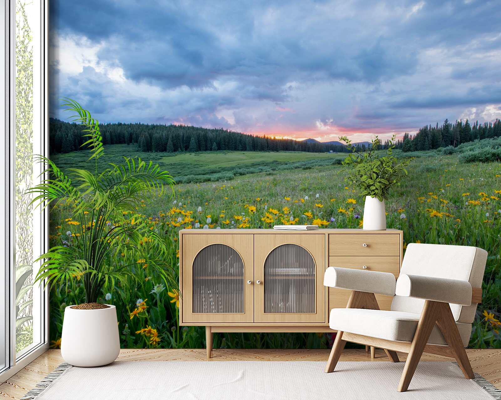 Papier peint plantes de prairie