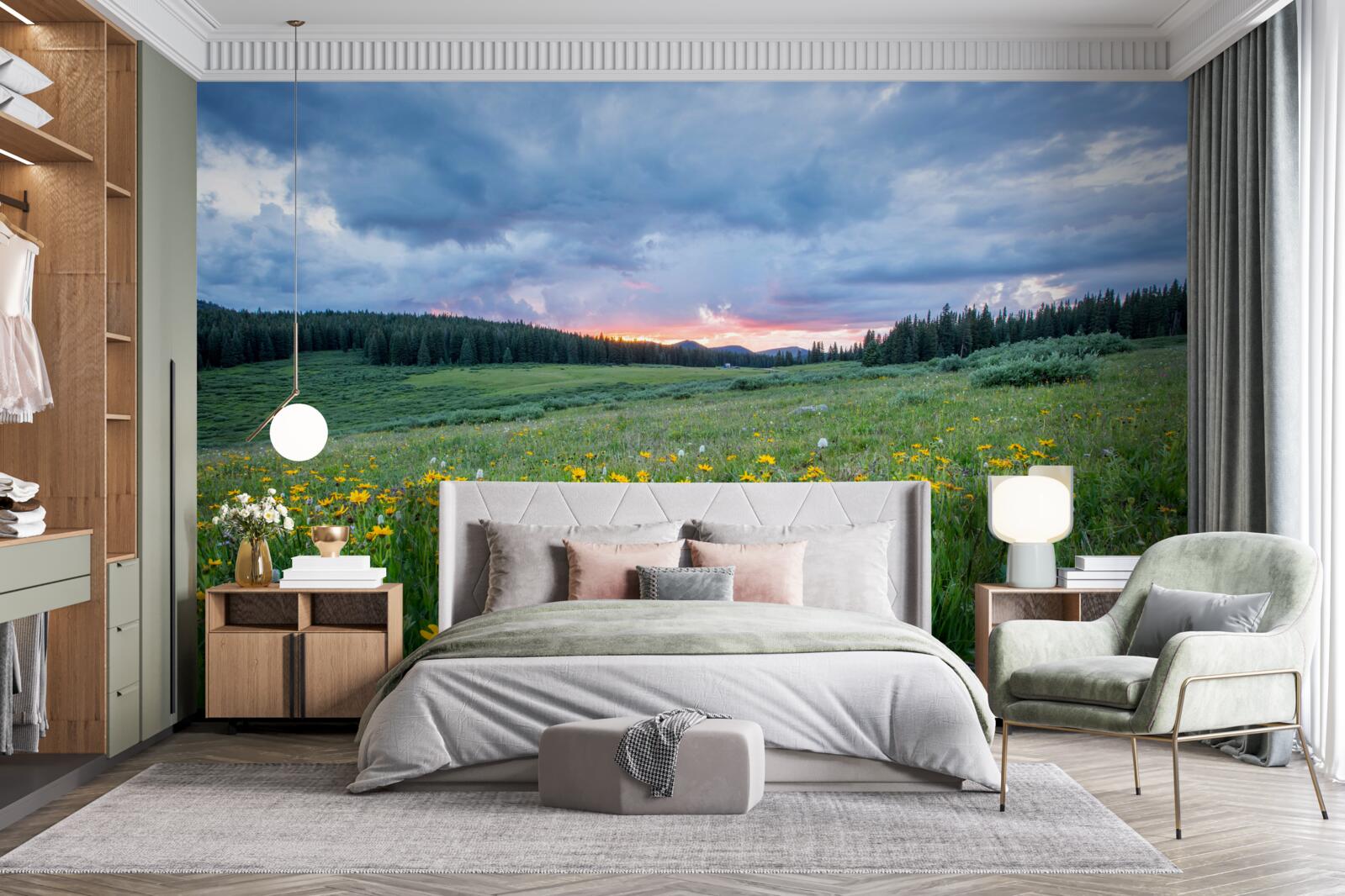 Papier peint plantes de prairie