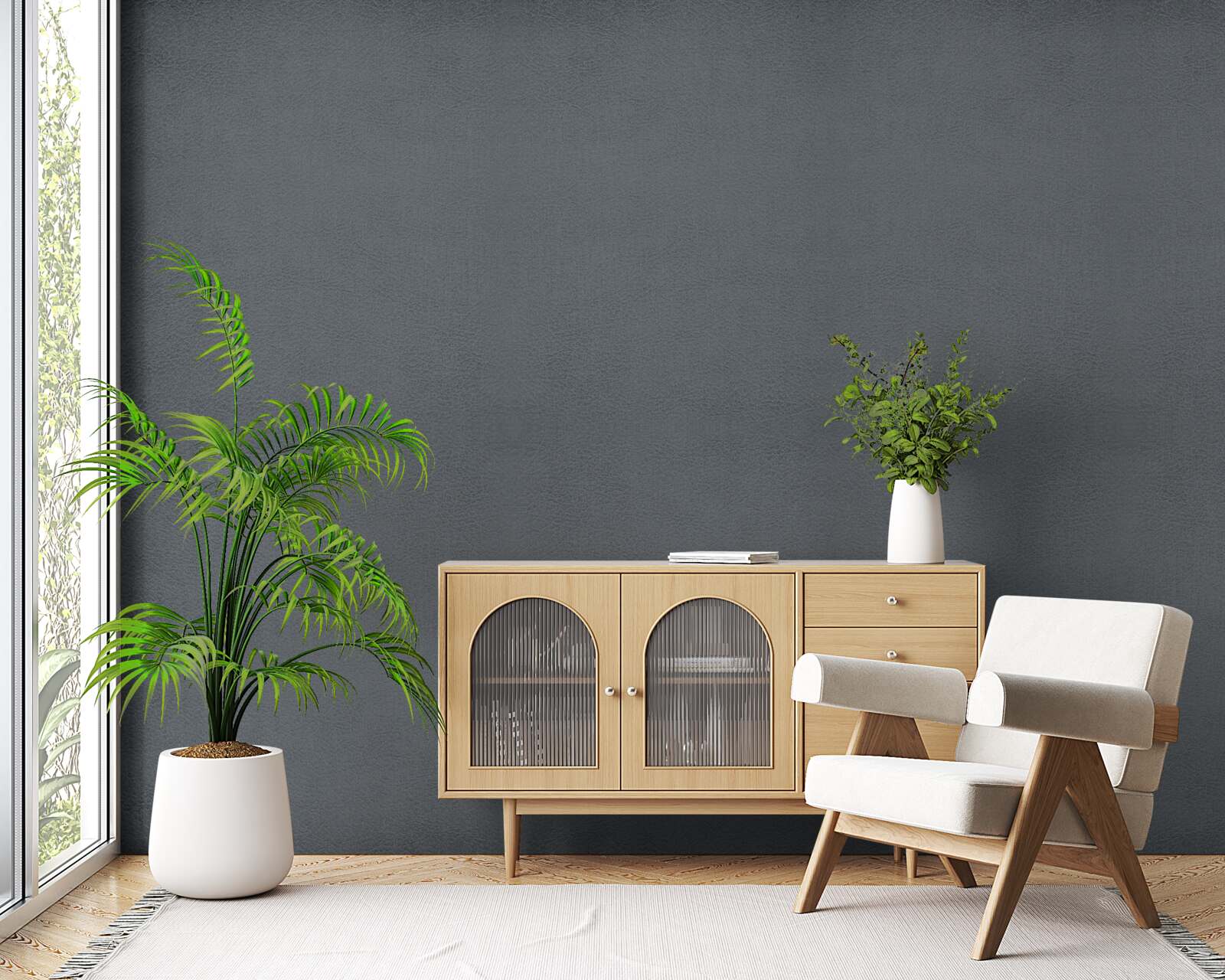 Papier peint rectangles gris foncé