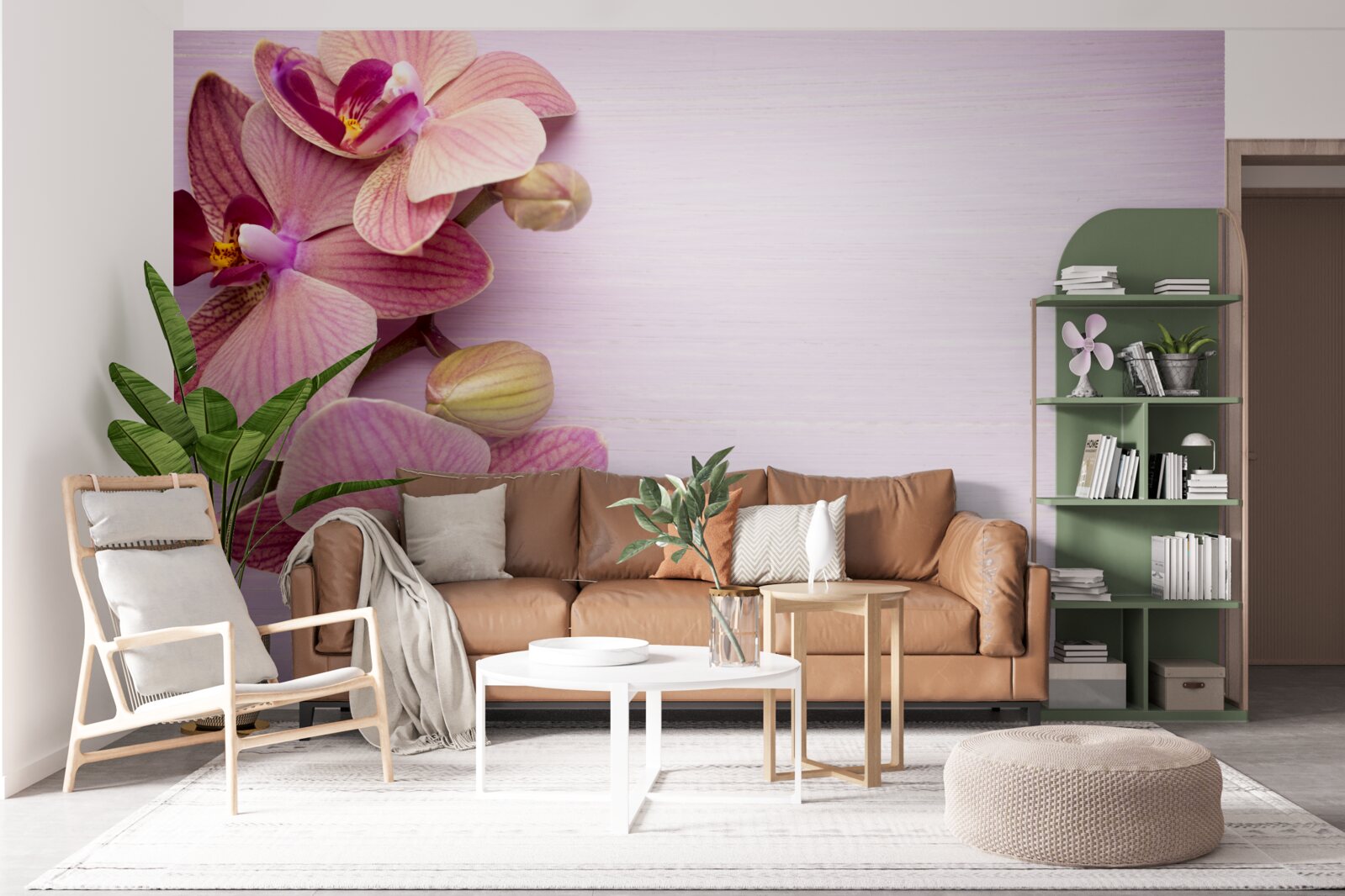 Papier peint Les orchidées sont d'une beauté rose étonnante