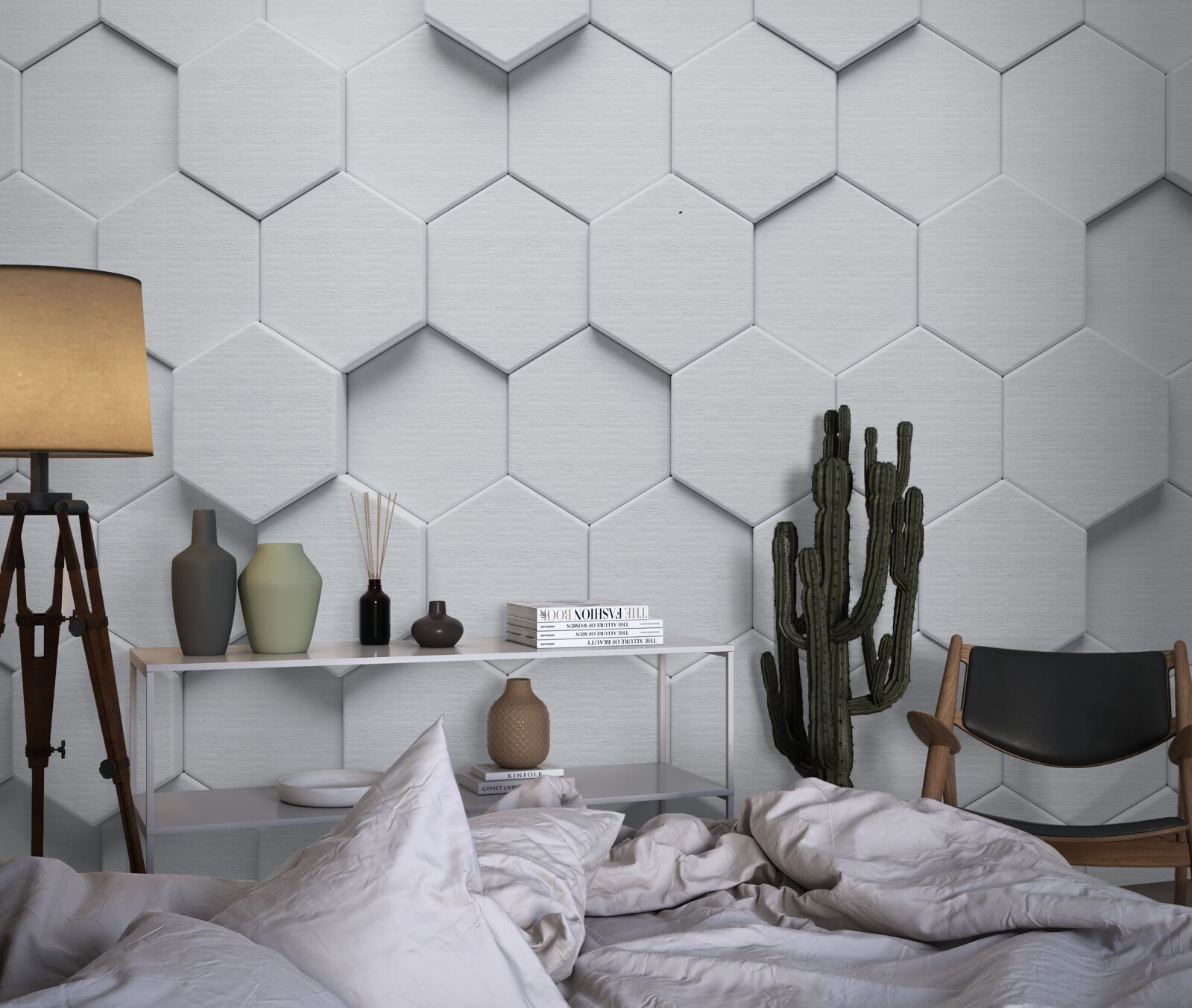 Papier peint grands objets en argent