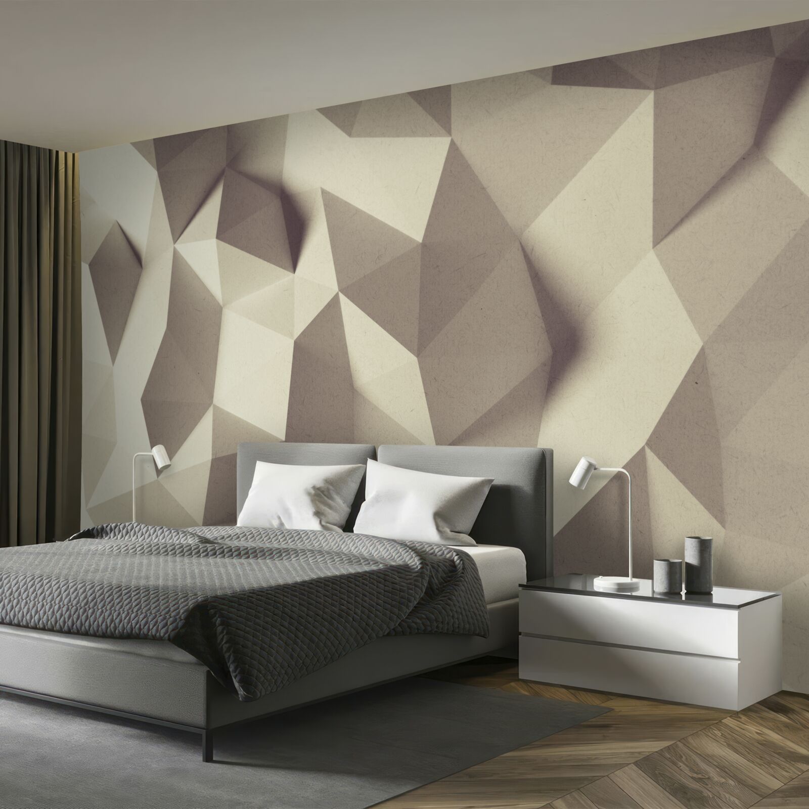 Papier peint texture de formes géométriques avec un volume clair