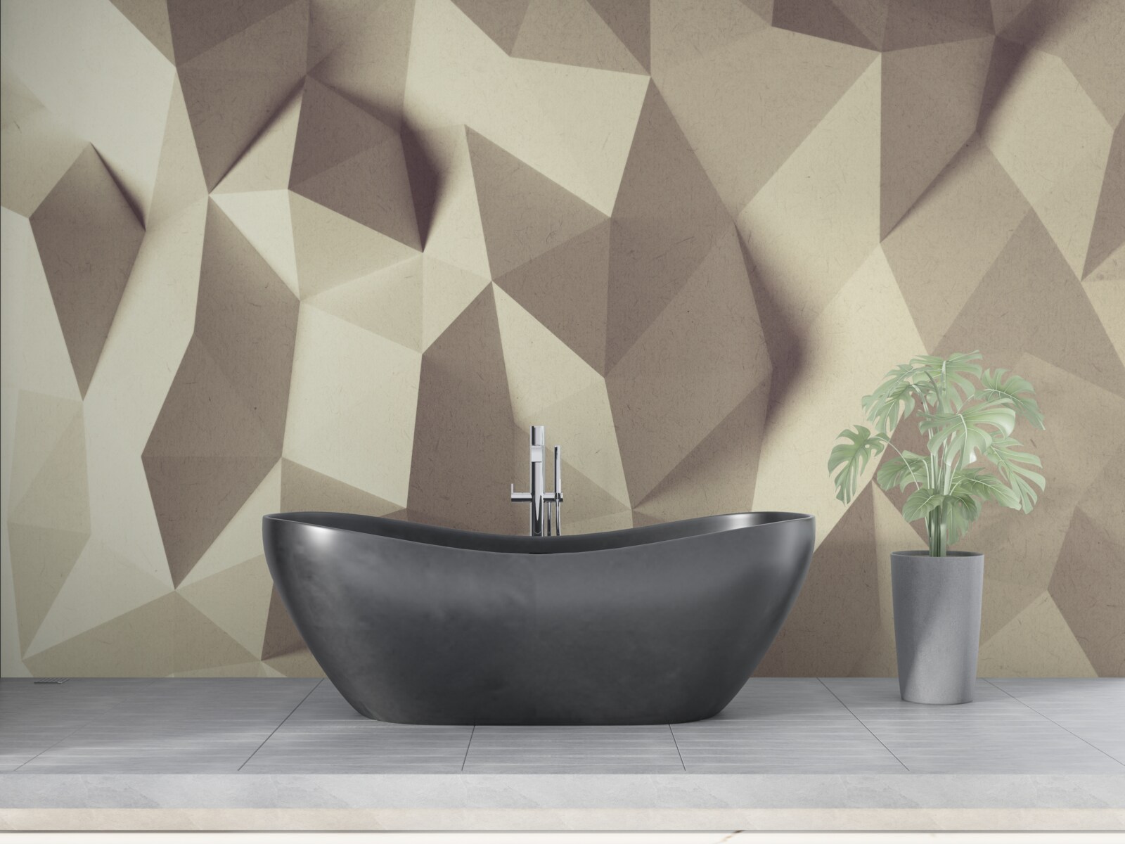 Papier peint texture de formes géométriques avec un volume clair