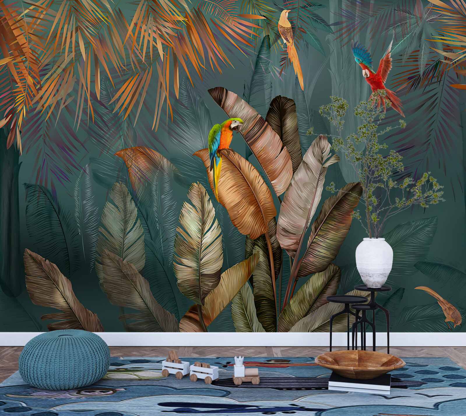 Papier peint rencontre de deux perroquets