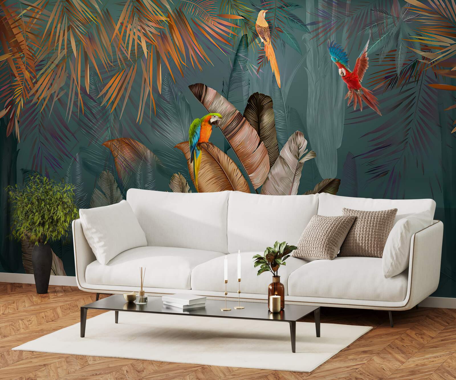 Papier peint rencontre de deux perroquets