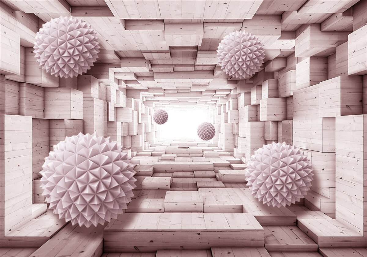 Papier peint boules géométriques allant à l'infini