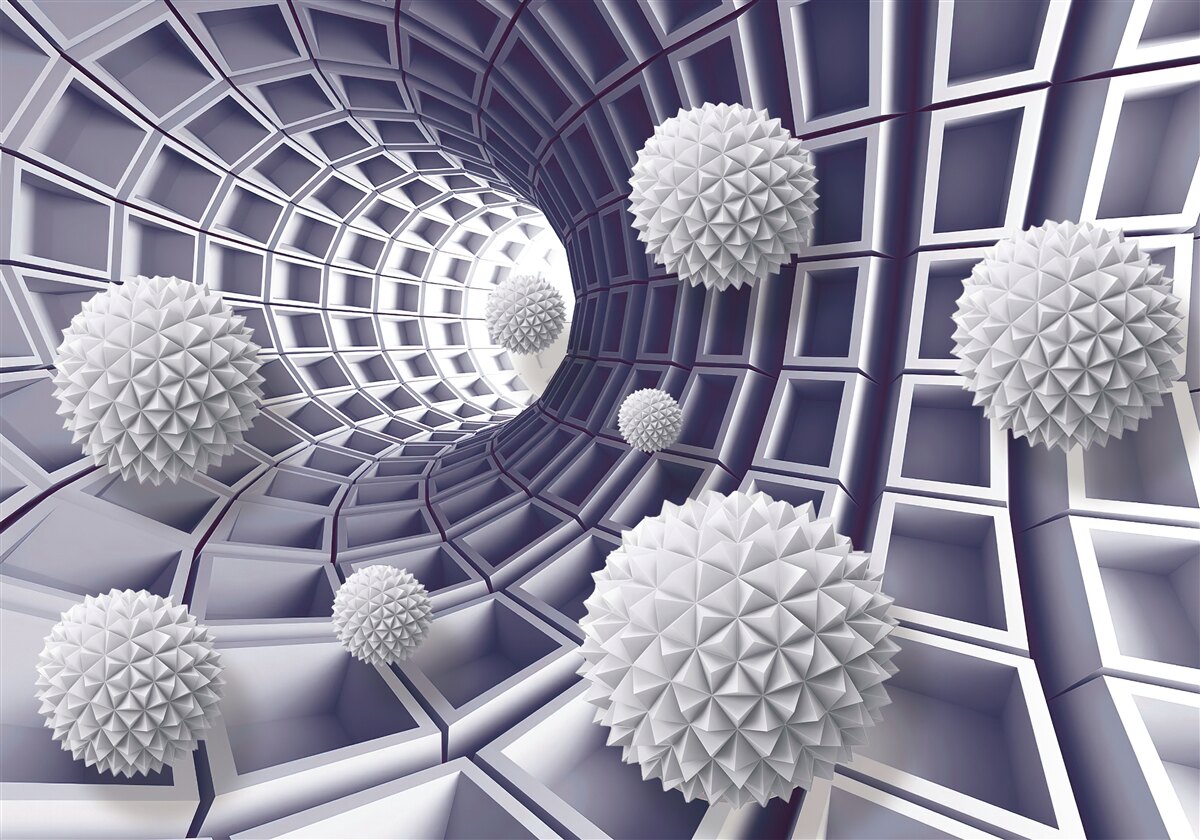 Papier peint des balles dans le passage en retraite