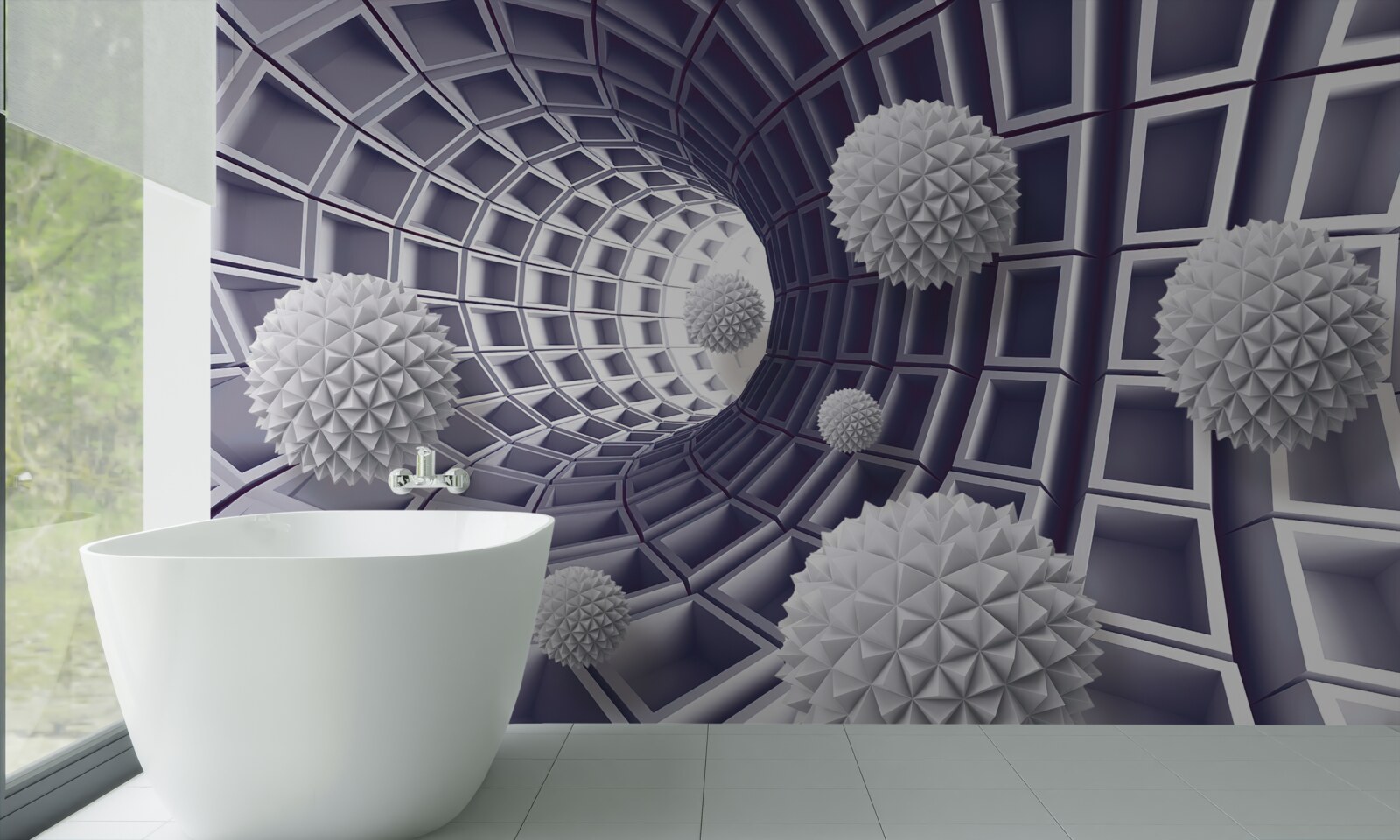 Papier peint des balles dans le passage en retraite