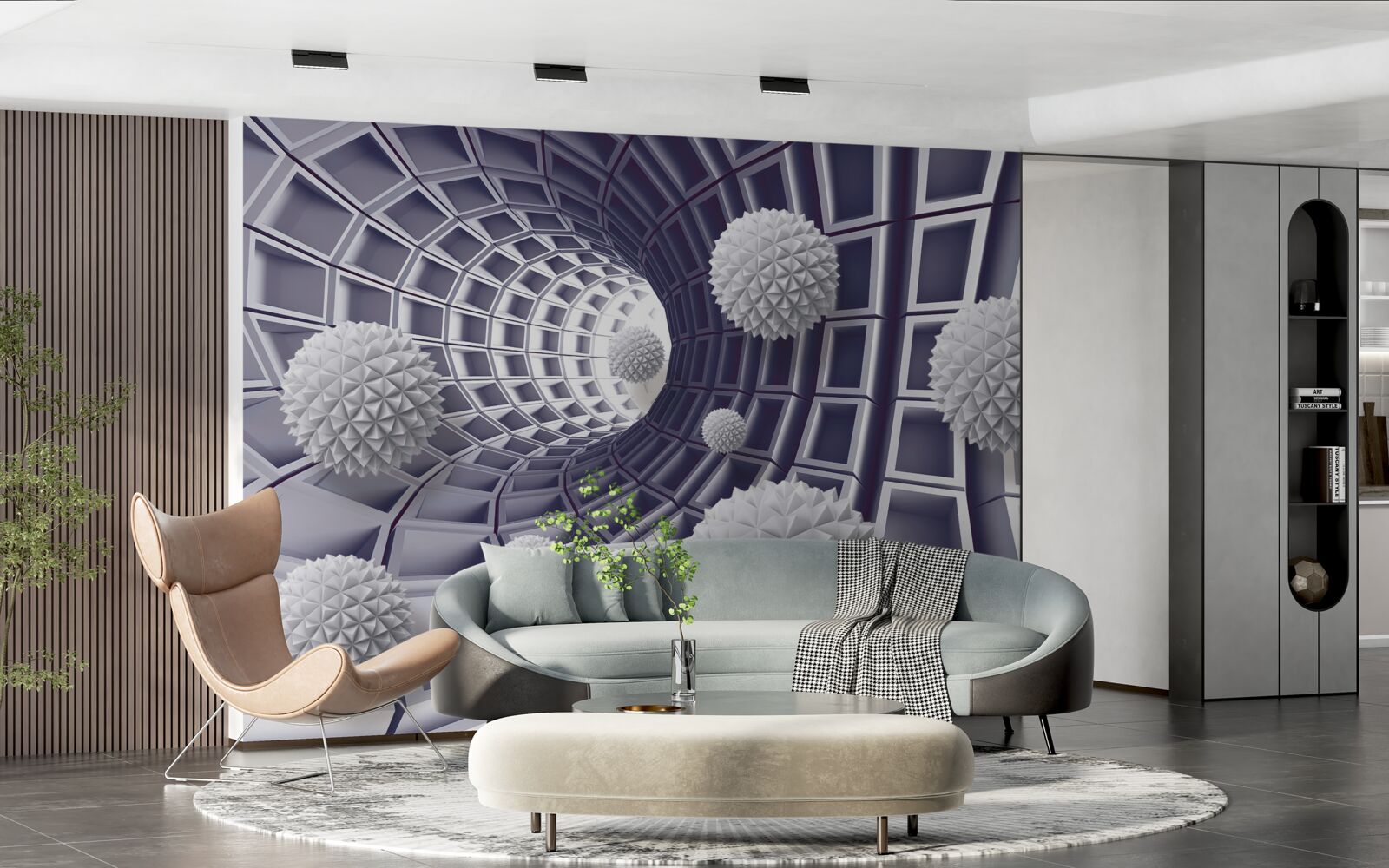 Papier peint des balles dans le passage en retraite