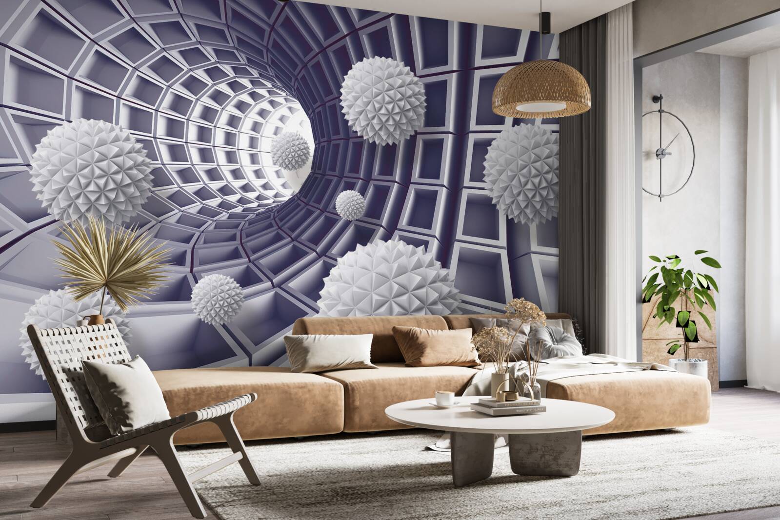 Papier peint des balles dans le passage en retraite