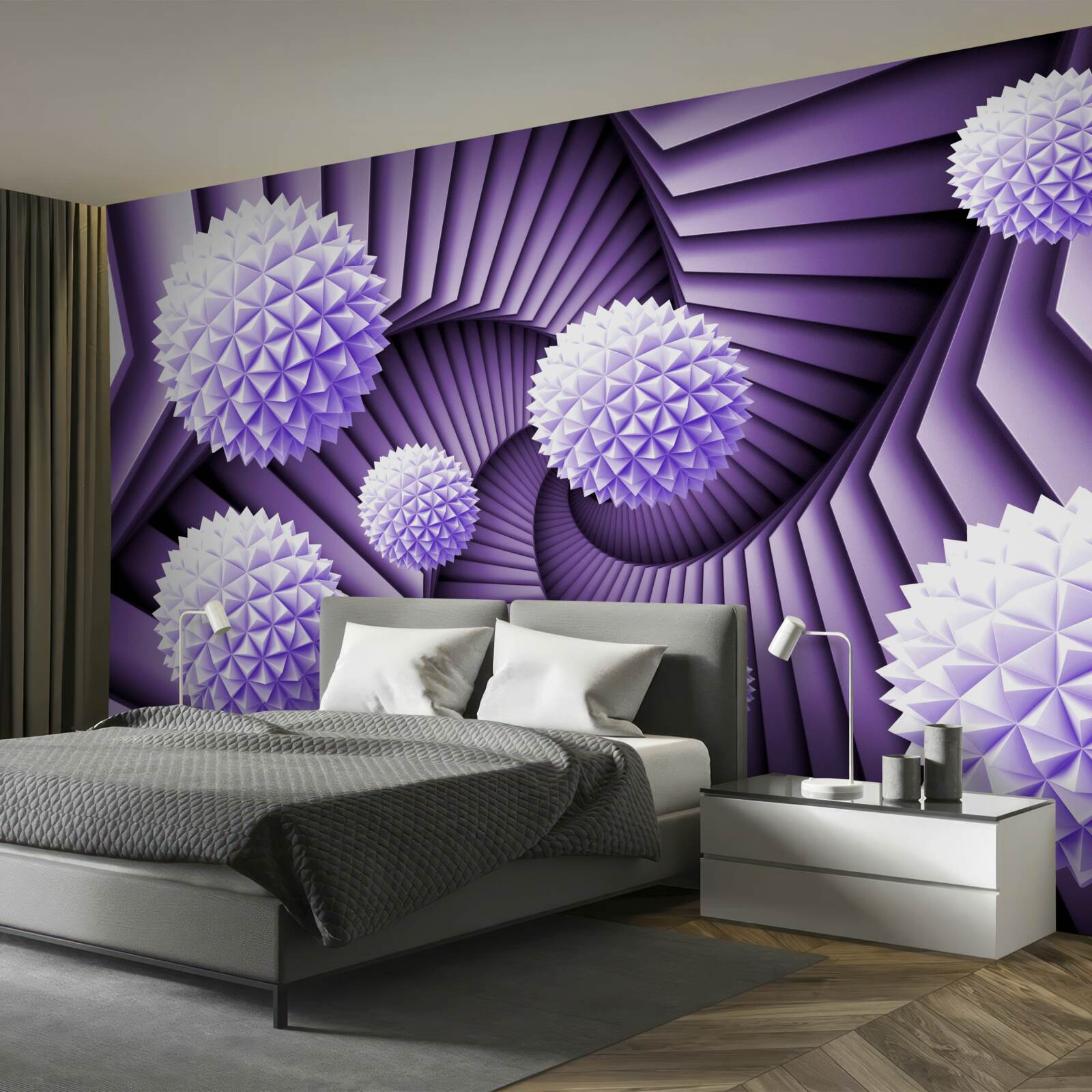 Papier peint l'échelle et la balle dans l'abstrait