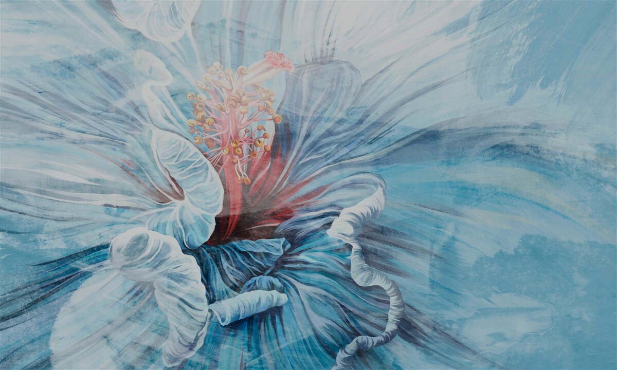 Papier peint la fleur qui s'épanouit