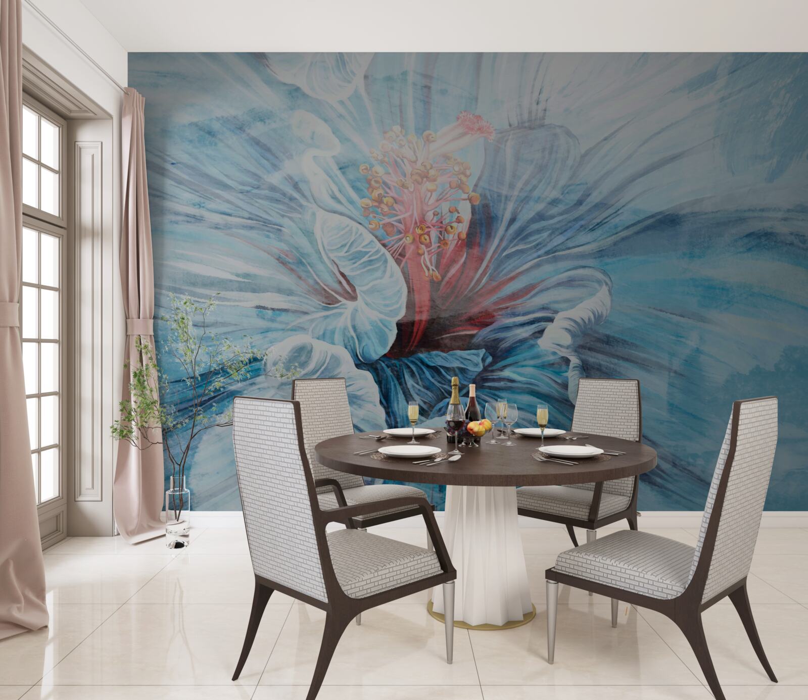 Papier peint la fleur qui s'épanouit