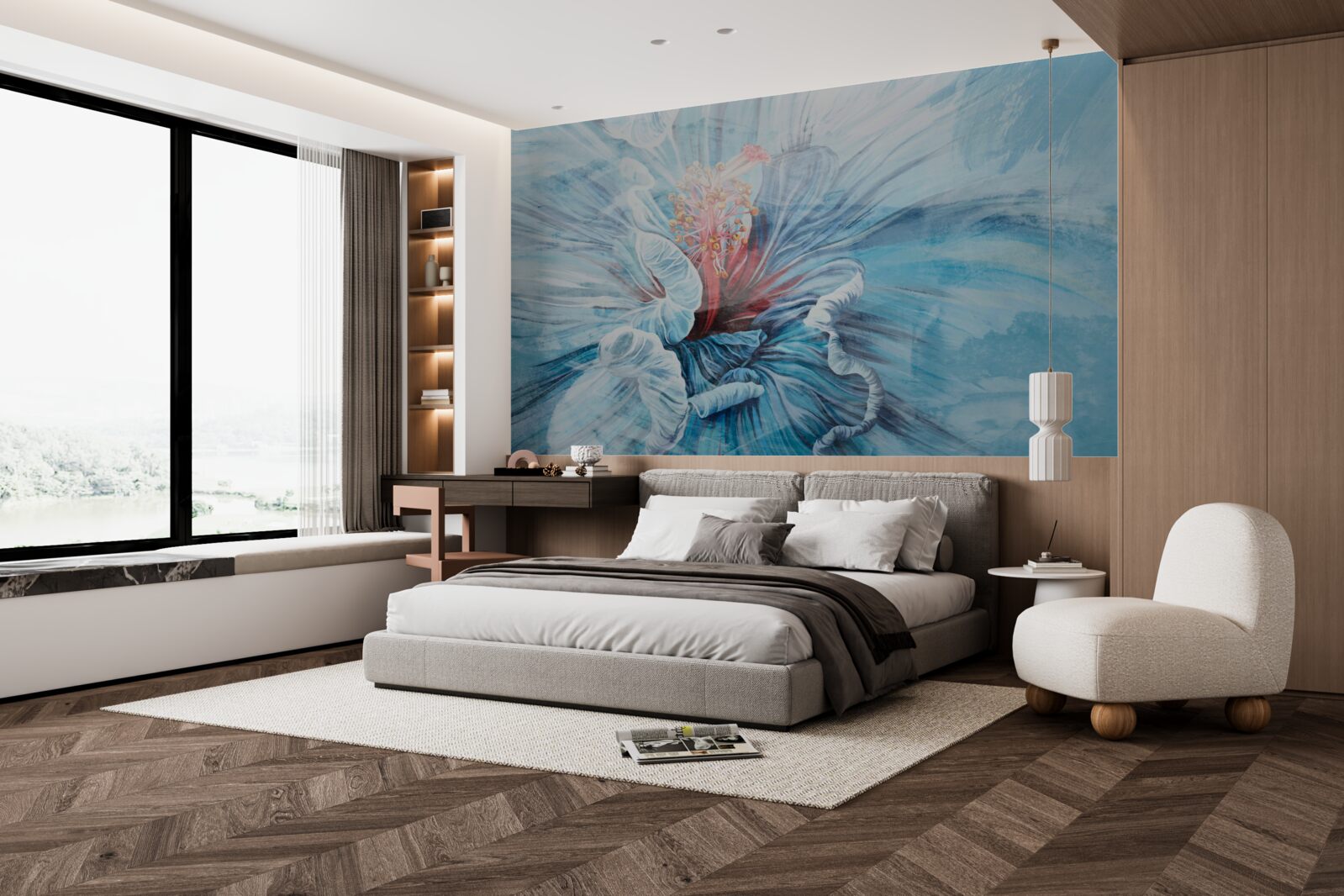 Papier peint la fleur qui s'épanouit